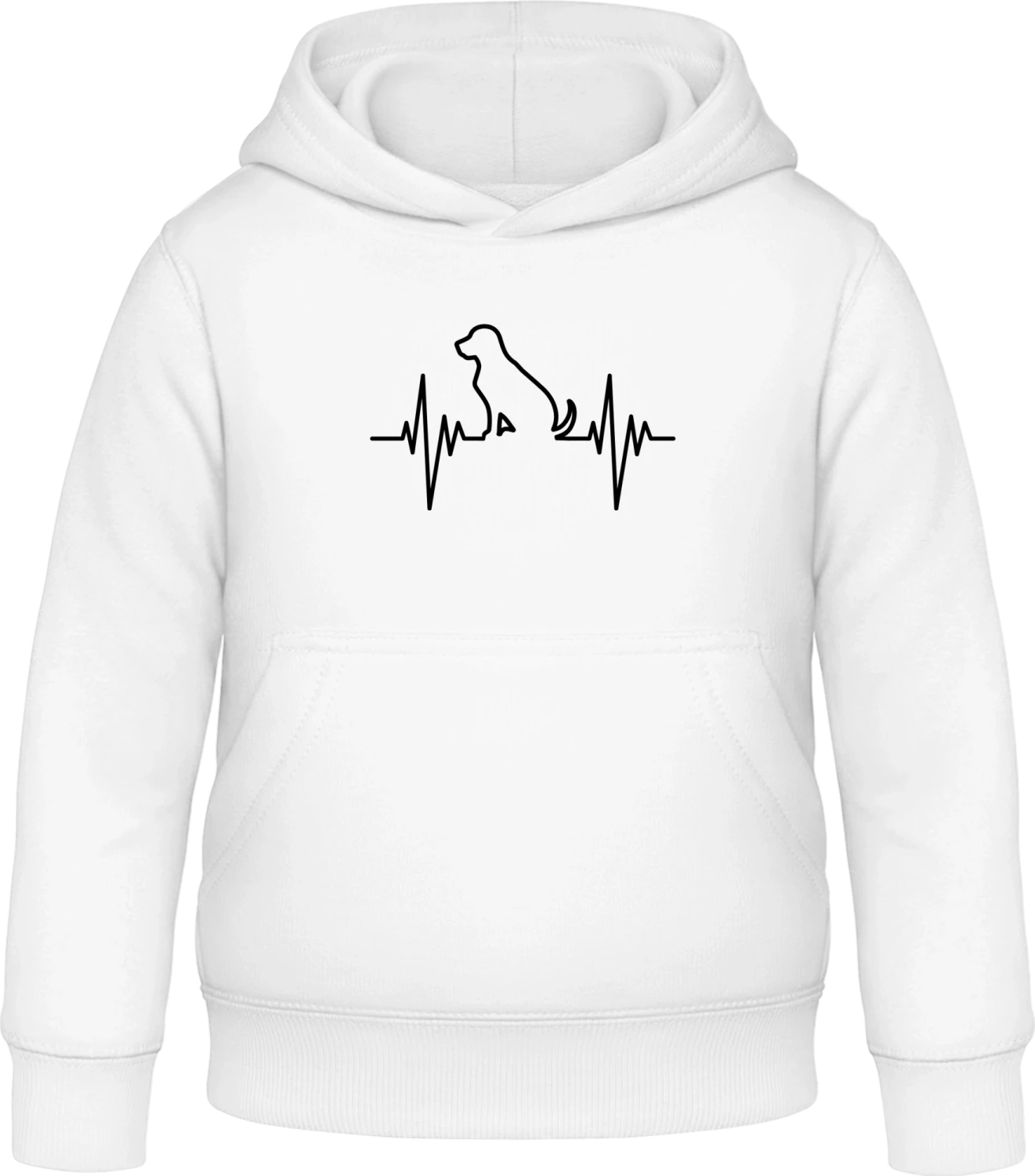 Dog Pulse - Arctic white Awdis Hoodie Kids - Front