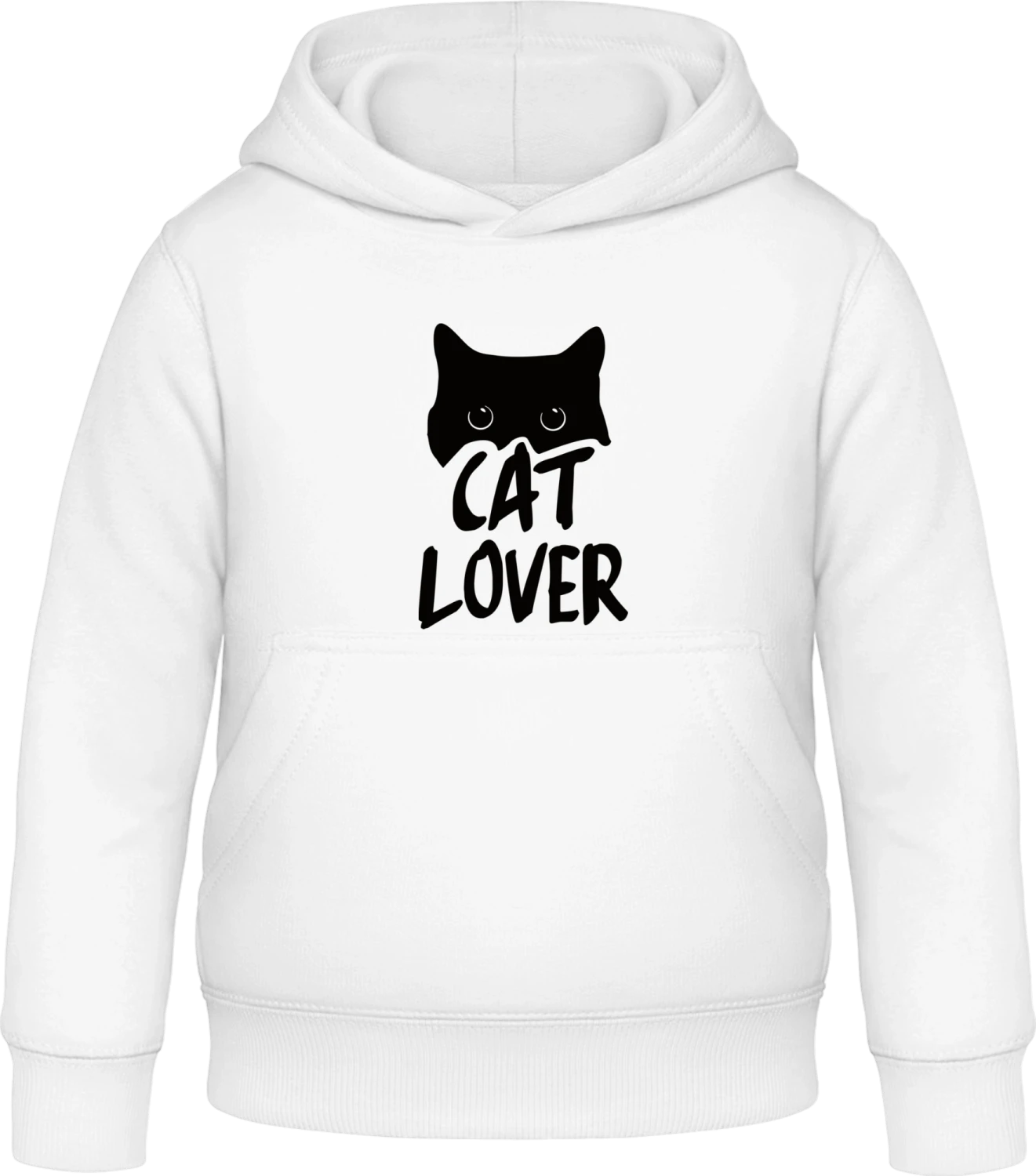 Cat Lover - Arctic white Awdis Hoodie Kids - Front