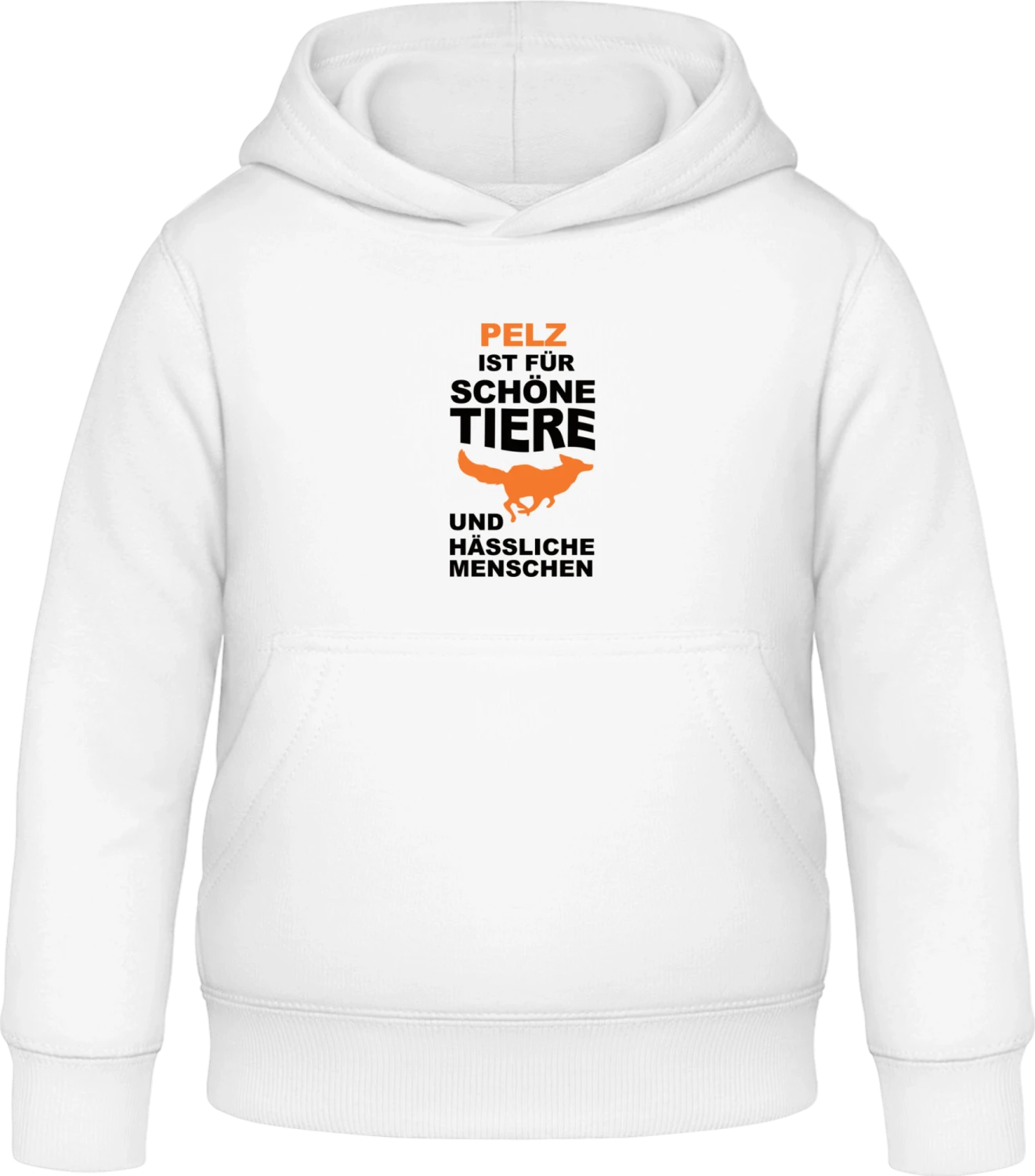 Pelz für schöne Tiere und hässliche Menschen - Arctic white Awdis Hoodie Kids - Front