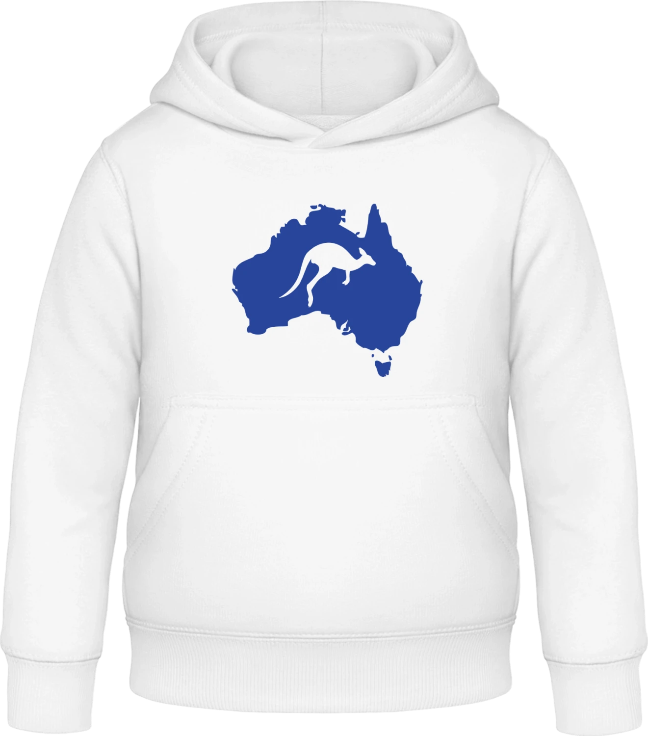 Kangaroo On Australia Map - Arctic white Awdis Hoodie Kids - Front