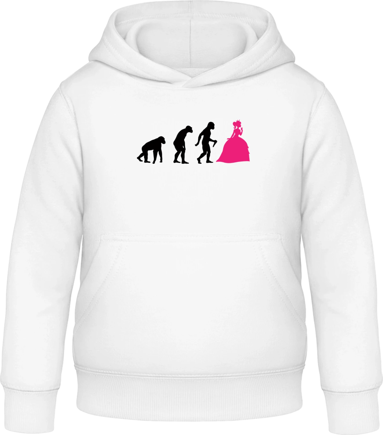 Princess Evolution - Arctic white Awdis Hoodie Kids - Front