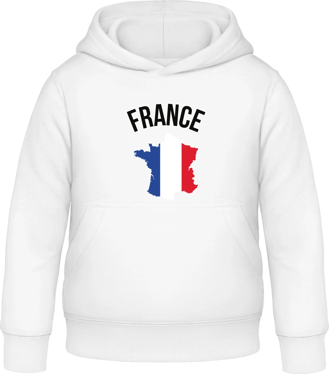 France Fan - Arctic white Awdis Hoodie Kids - Front