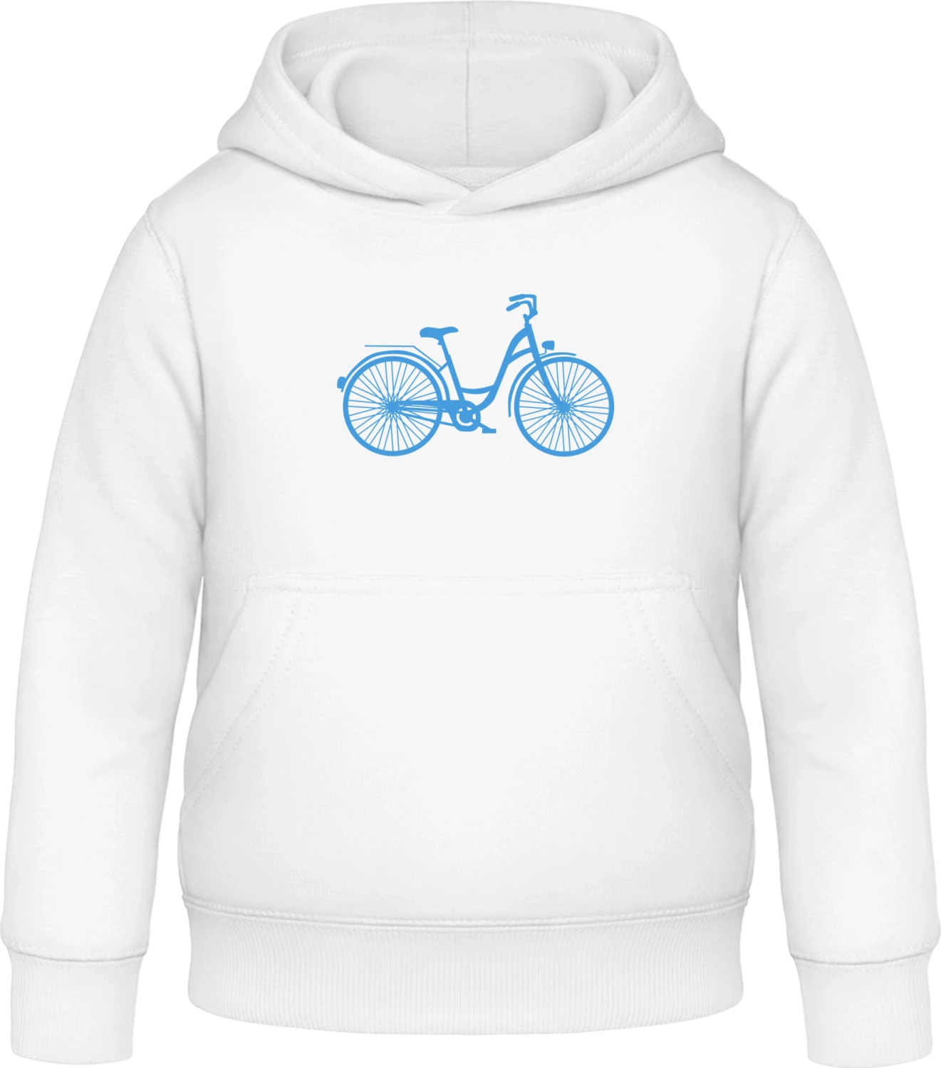 Vintage Bicycle Silhouette - Arctic white Awdis Hoodie Kids - Front