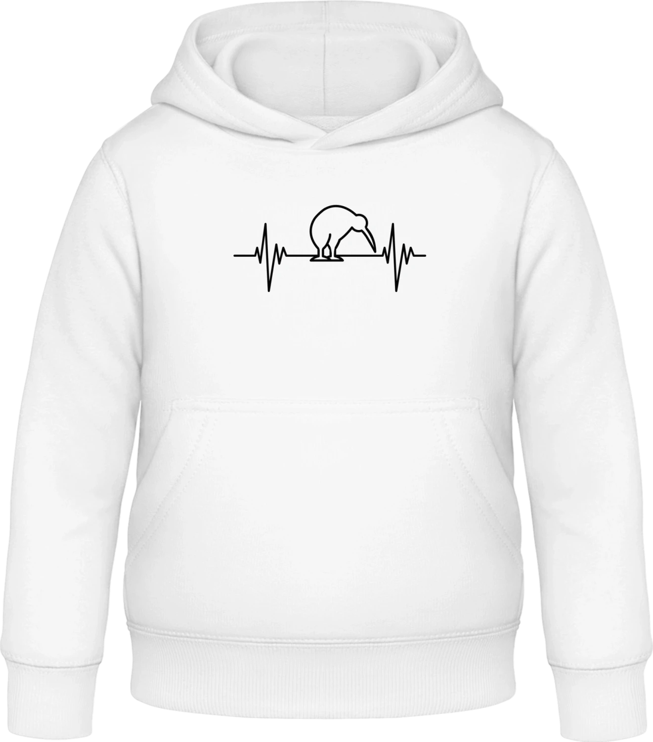 Kiwi Pulse - Arctic white Awdis Hoodie Kids - Front