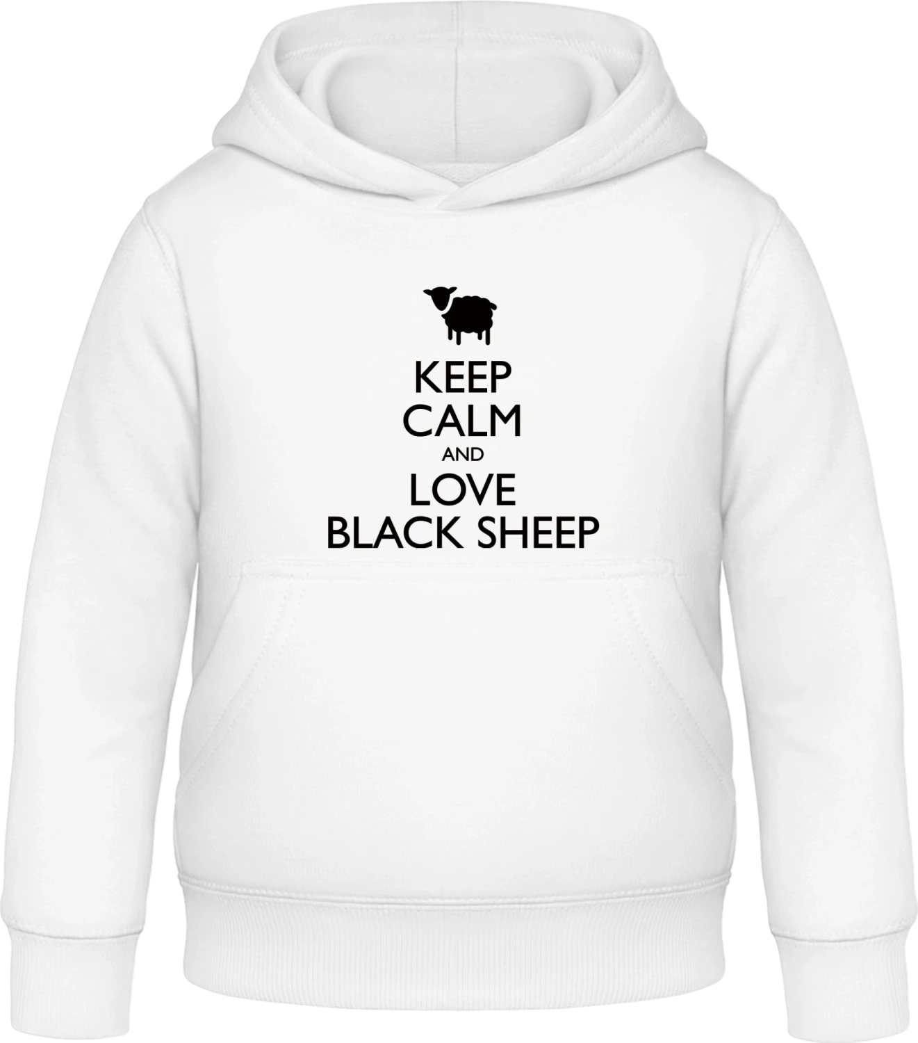 Love The Black Sheep - Arctic white Awdis Hoodie Kids - Front