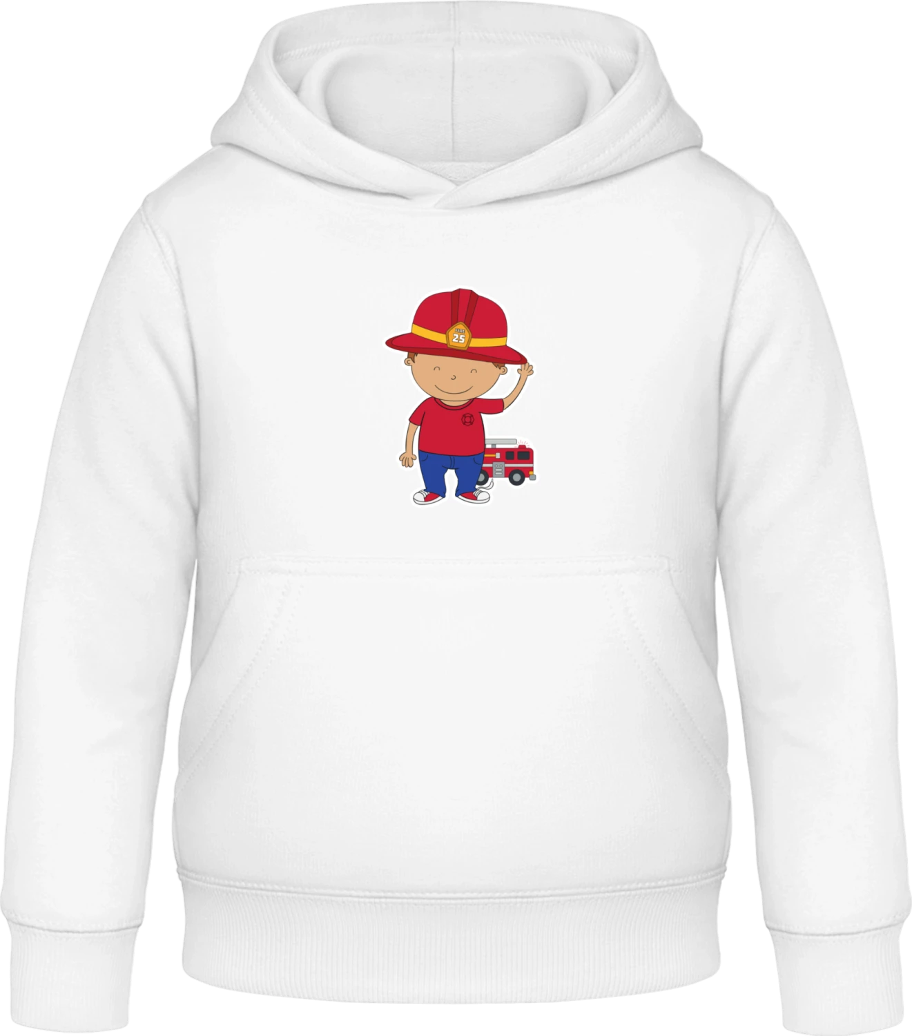 Little Firefighter - Arctic white Awdis Hoodie Kids - Front