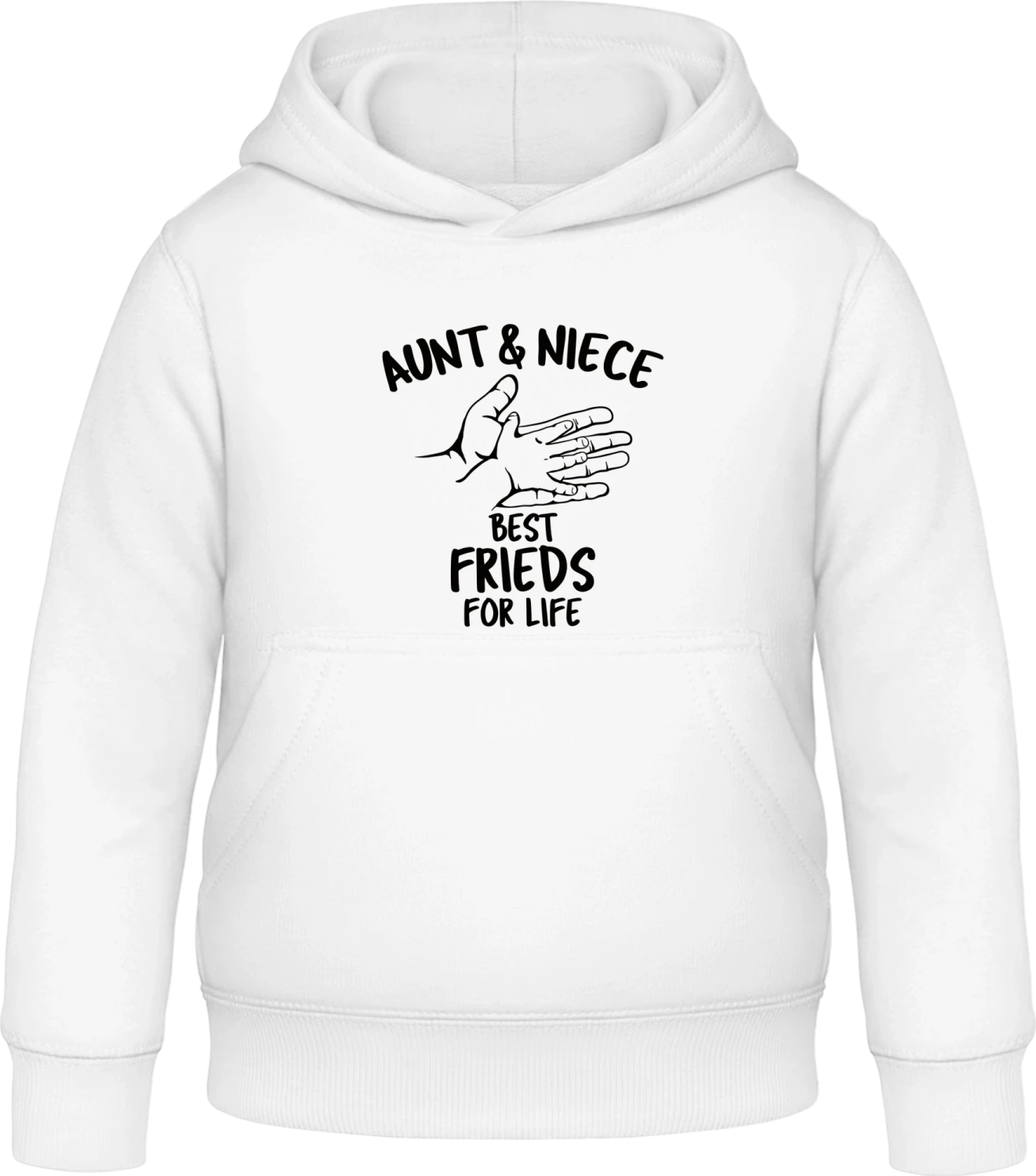 Aunt & Niece Best Friends For Life - Arctic white Awdis Hoodie Kids - Front