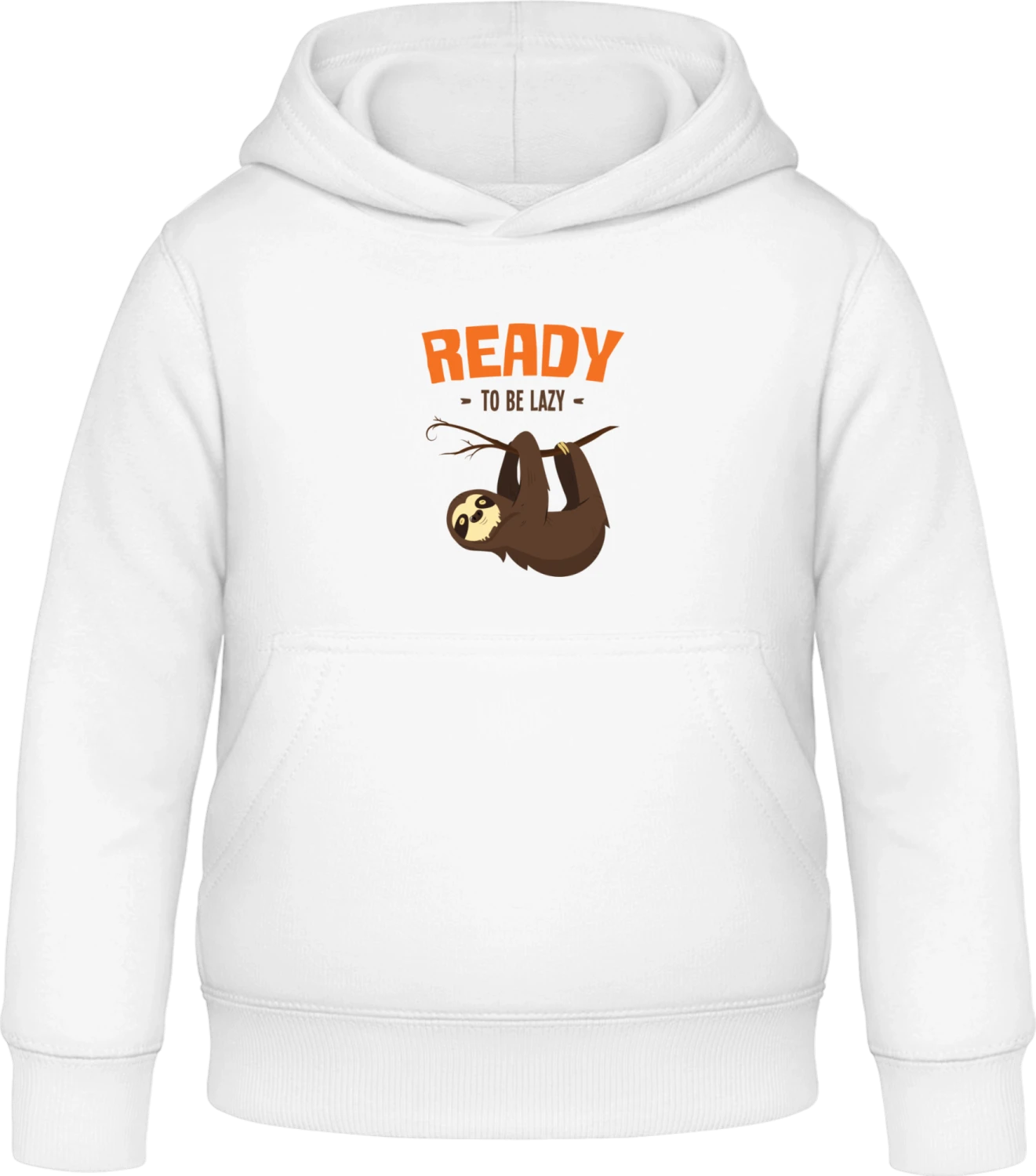 Ready To Be Lazy - Arctic white Awdis Hoodie Kids - Front