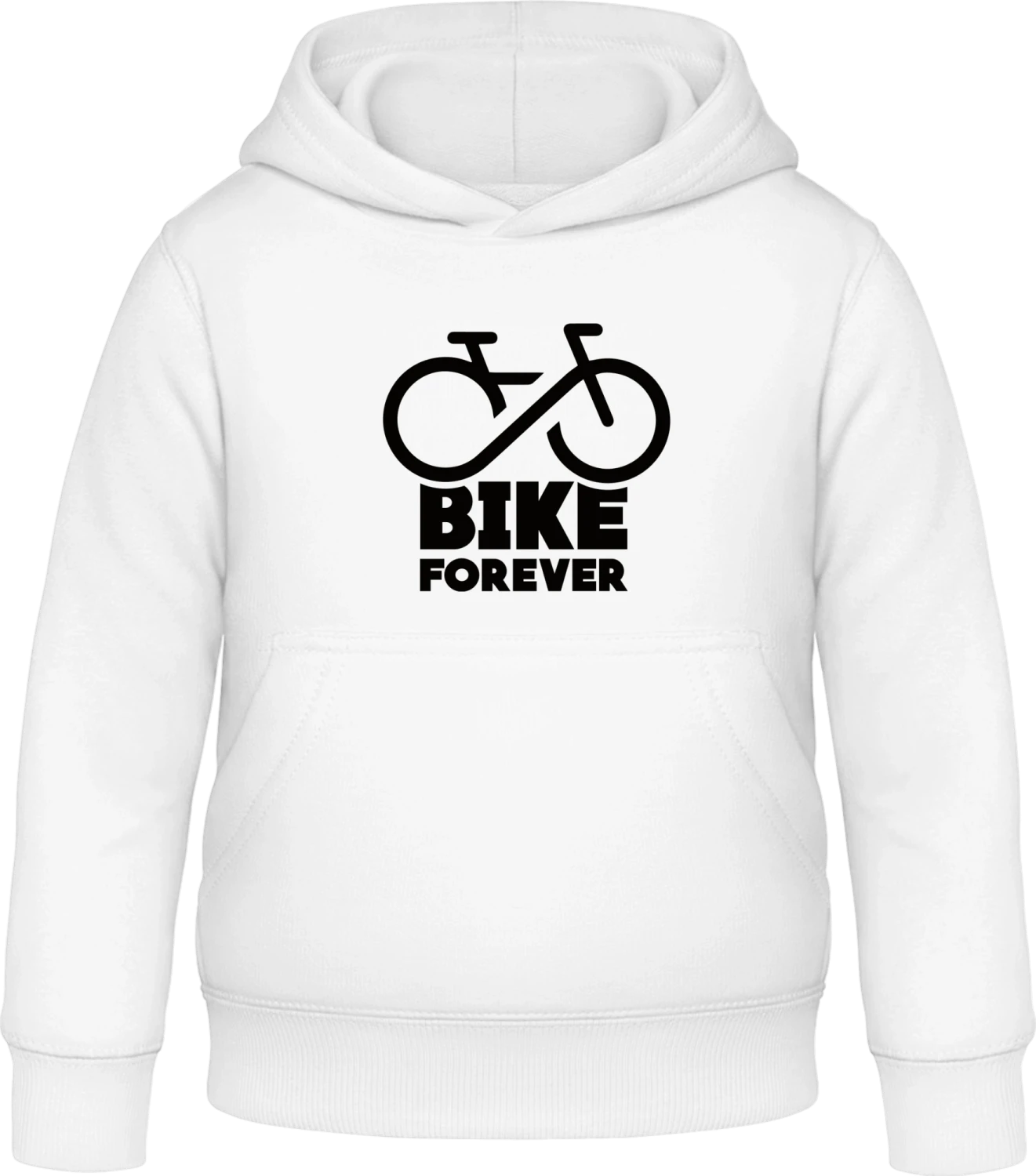 Bike Forever - Arctic white Awdis Hoodie Kids - Front