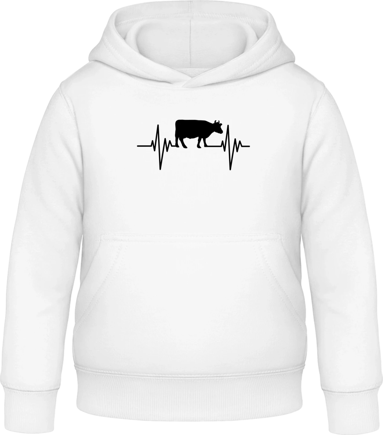 Cow Pulse - Arctic white Awdis Hoodie Kids - Front