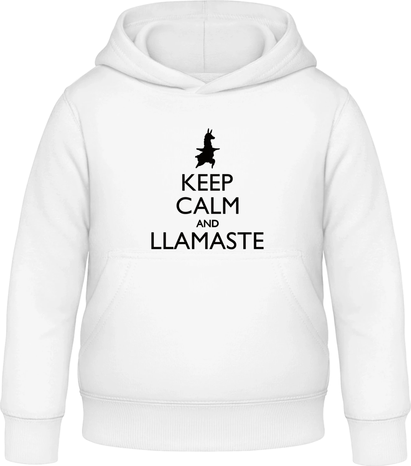 Save The Drama For Your Llama Illustration - Arctic white Awdis Hoodie Kids - Front