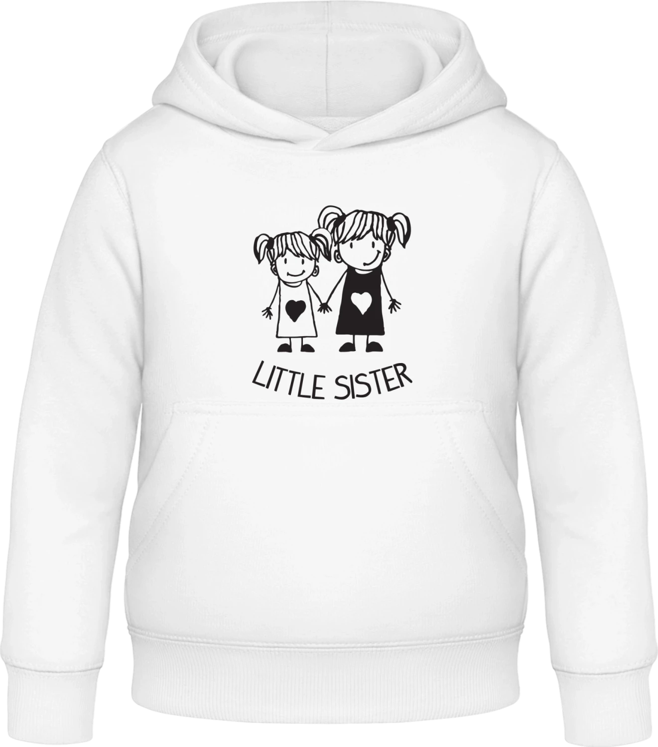 Comic Little Sister - Arctic white Awdis Hoodie Kids - Front