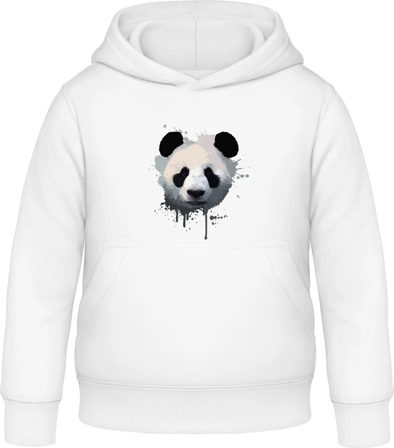 Panda Face Watercolor - Arctic white Awdis Hoodie Kids - Front