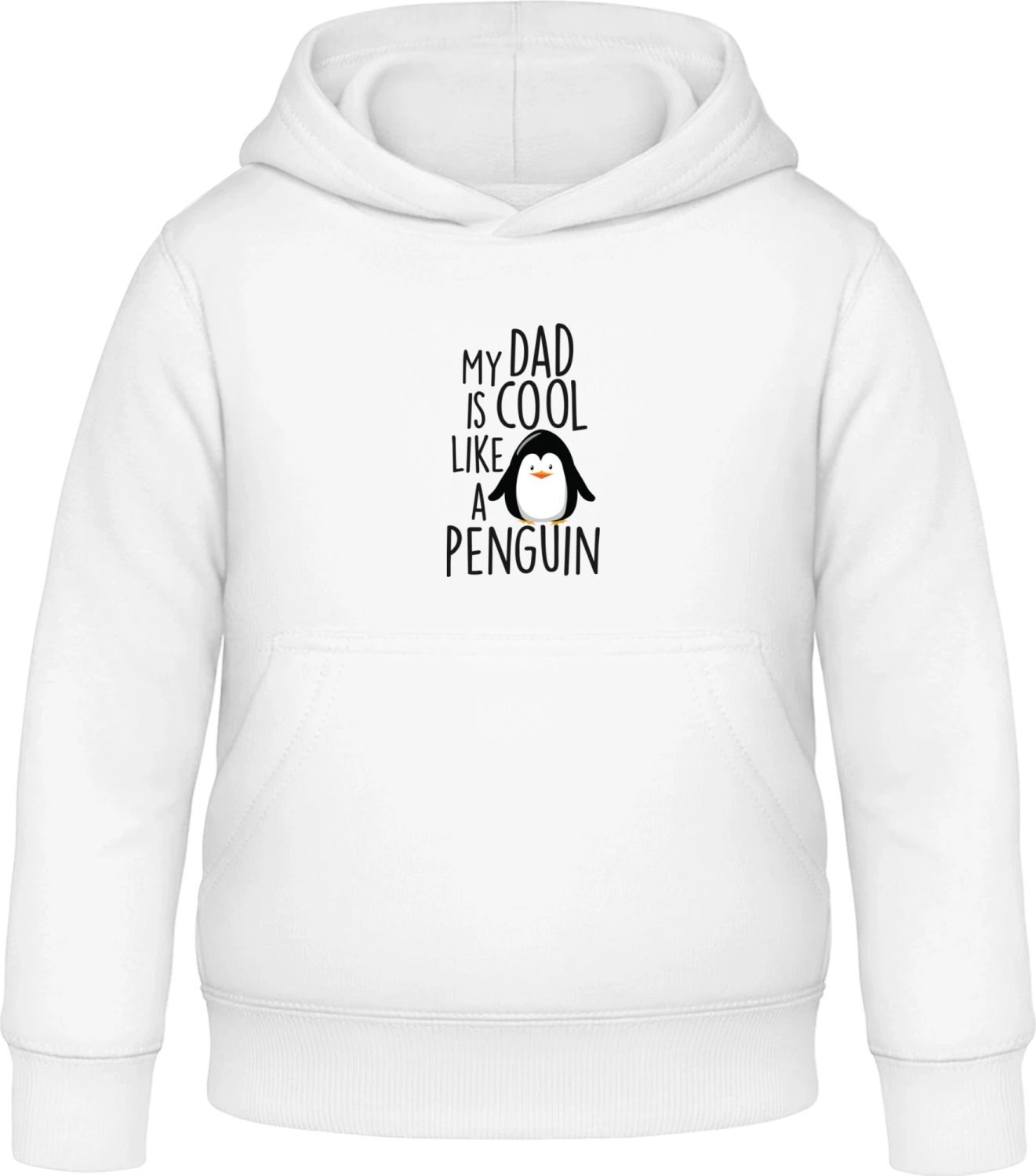 My Dad Is Cool Like A Penguin - Arctic white Awdis Hoodie Kids - Front