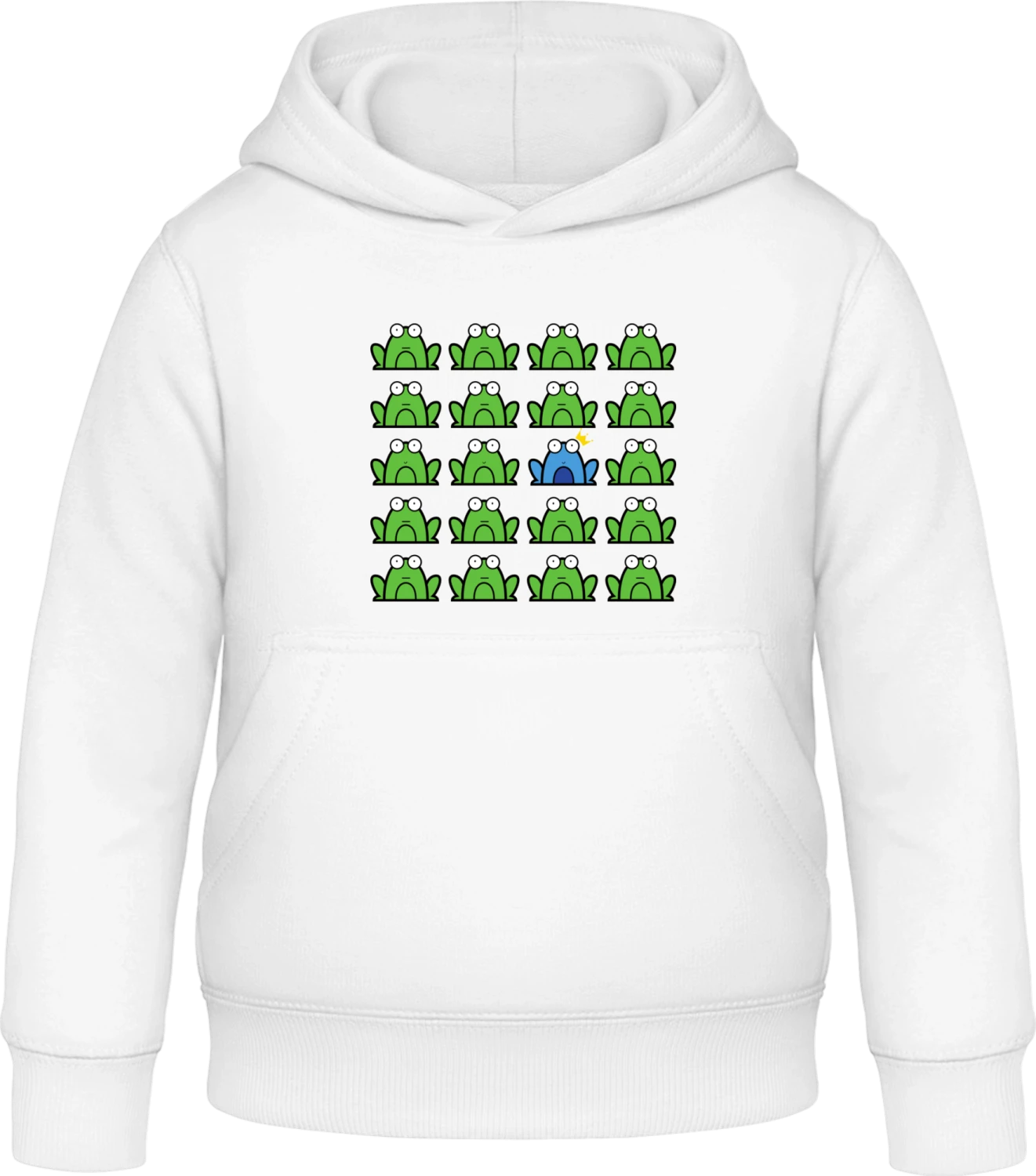 Be Different Frog - Arctic white Awdis Hoodie Kids - Front