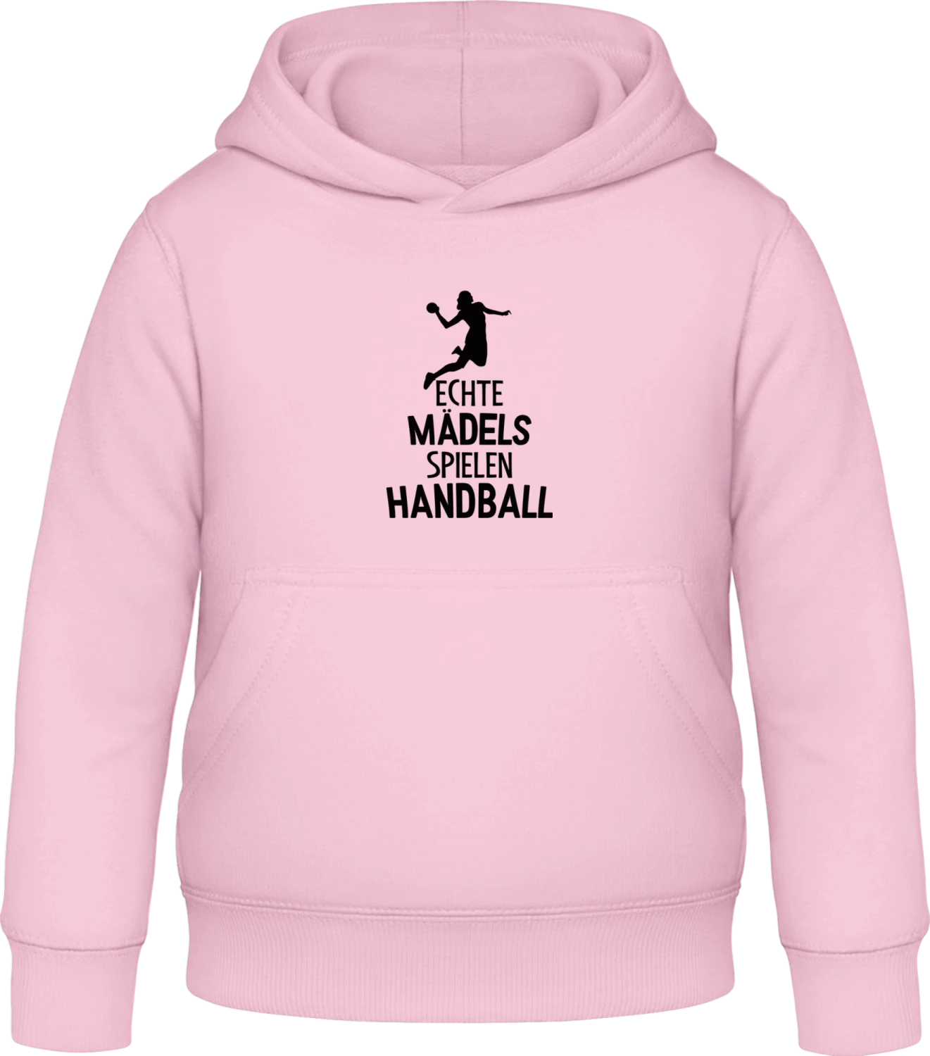 Echte Mädels spielen Handball - Baby pink Awdis Hoodie Kids - Front