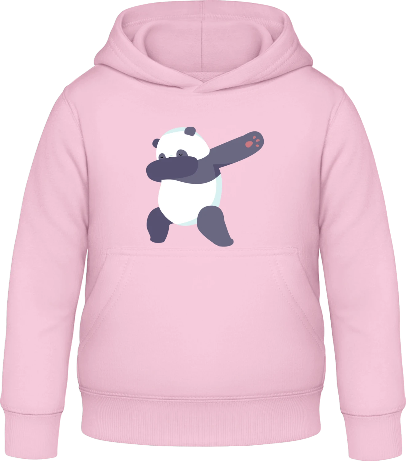 Panda Dabbing - Baby pink Awdis Hoodie Kids - Front