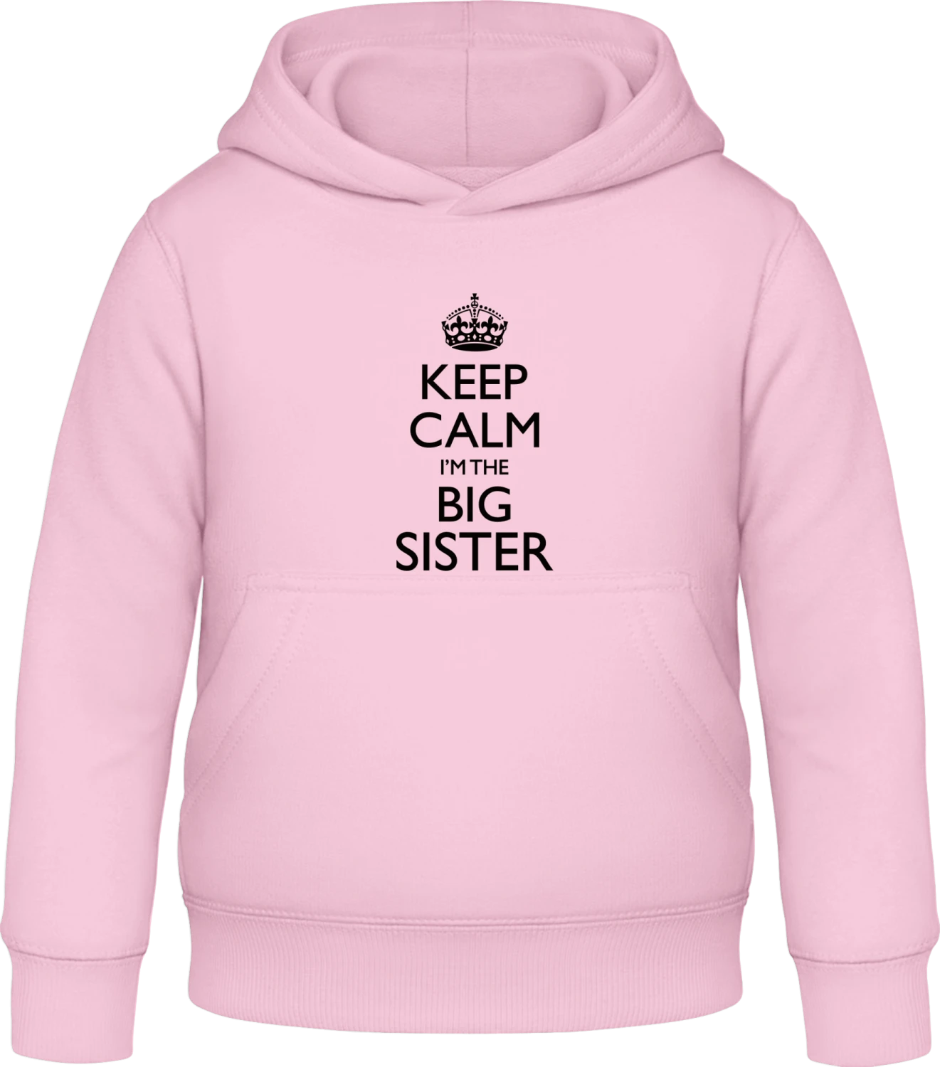 Keep Calm I'm The Big Sister - Baby pink Awdis Hoodie Kids - Front