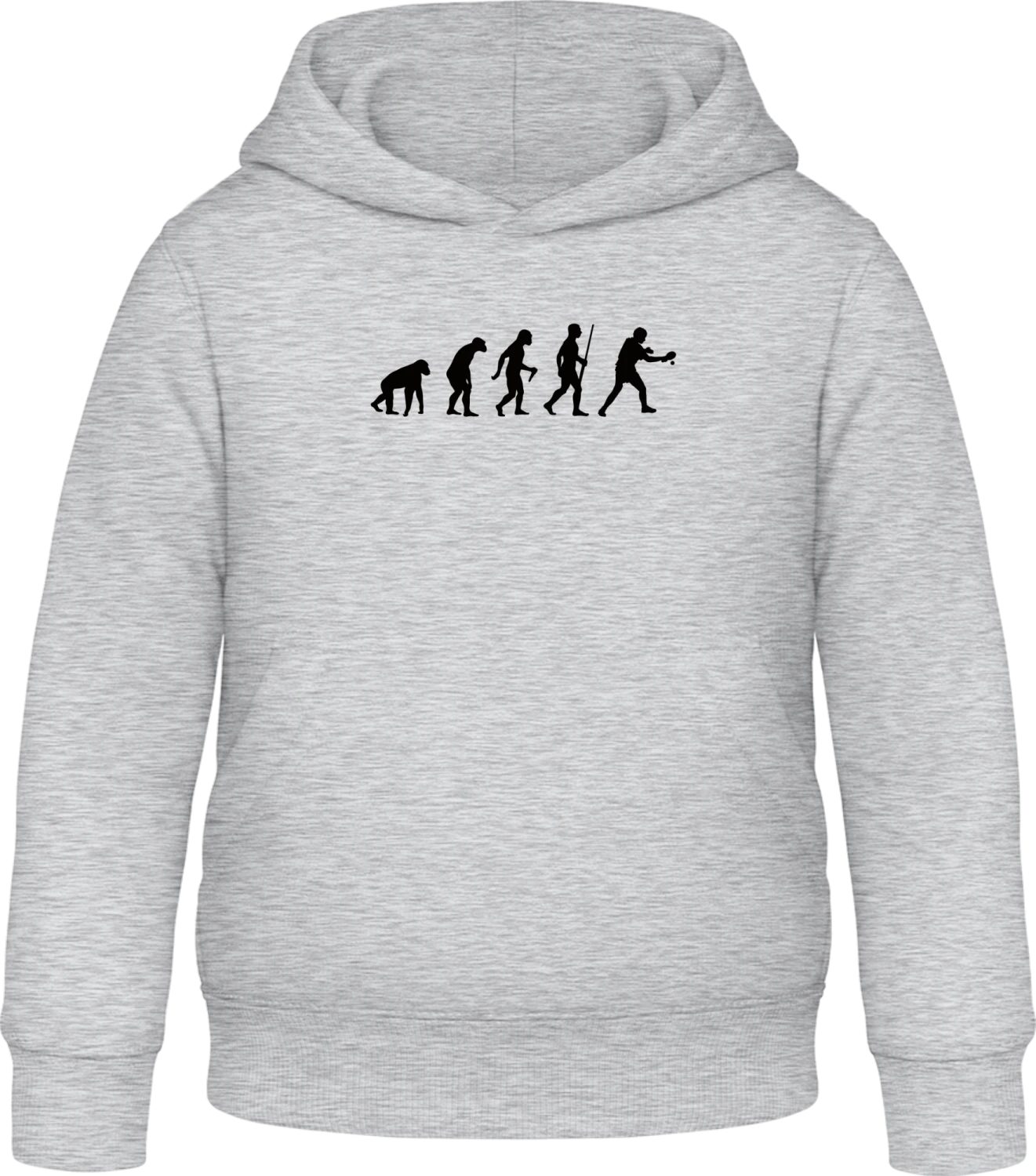 Ping Pong Evolution - Heather Grey Awdis Hoodie Kids - Front