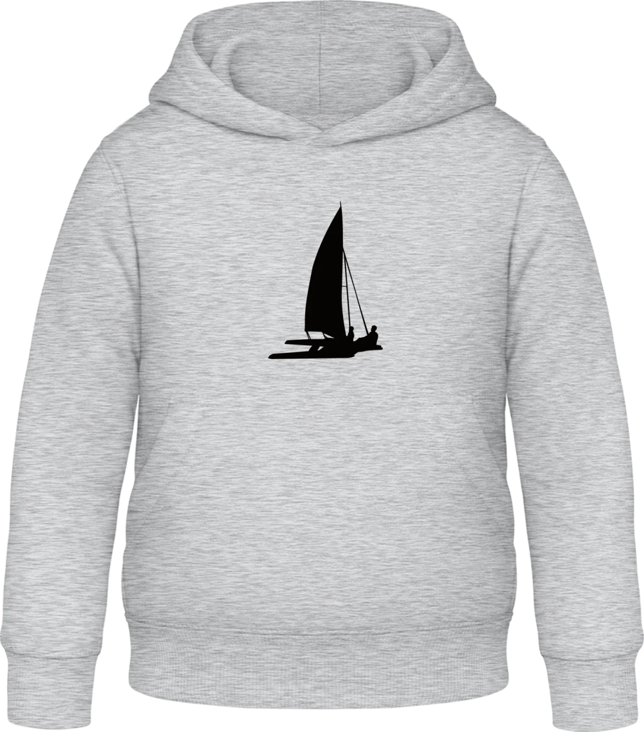 Katamaran - Heather Grey Awdis Hoodie Kids - Front