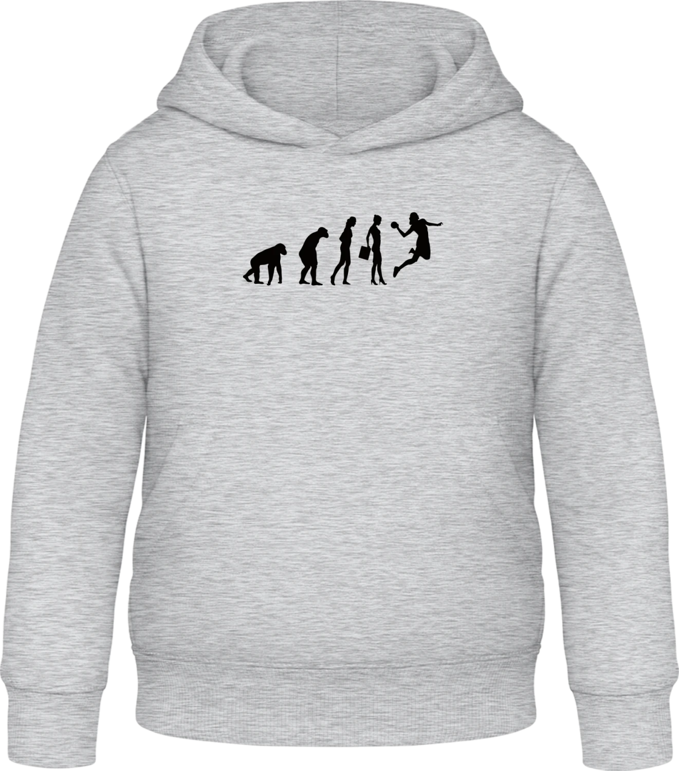 Evolution Handball - Heather Grey Awdis Hoodie Kids - Front