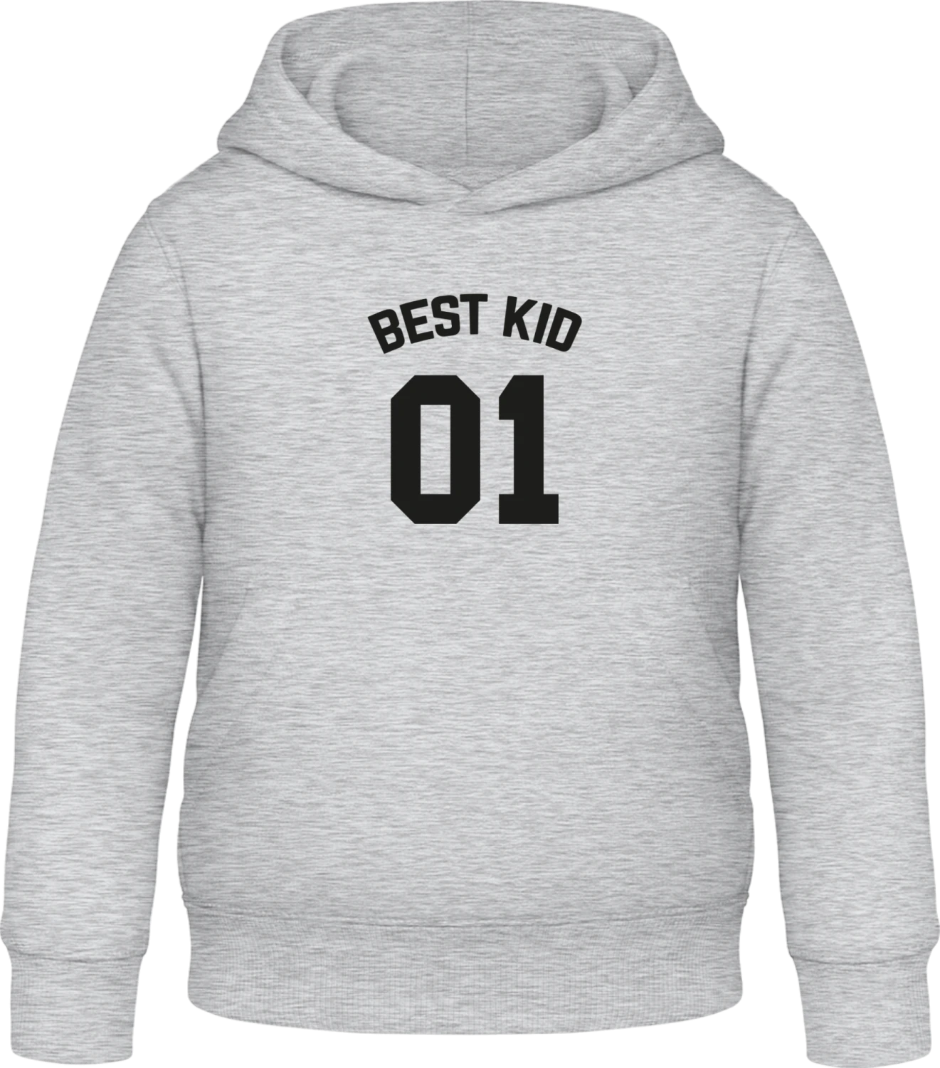 Best Kid 01 - Heather Grey Awdis Hoodie Kids - Front