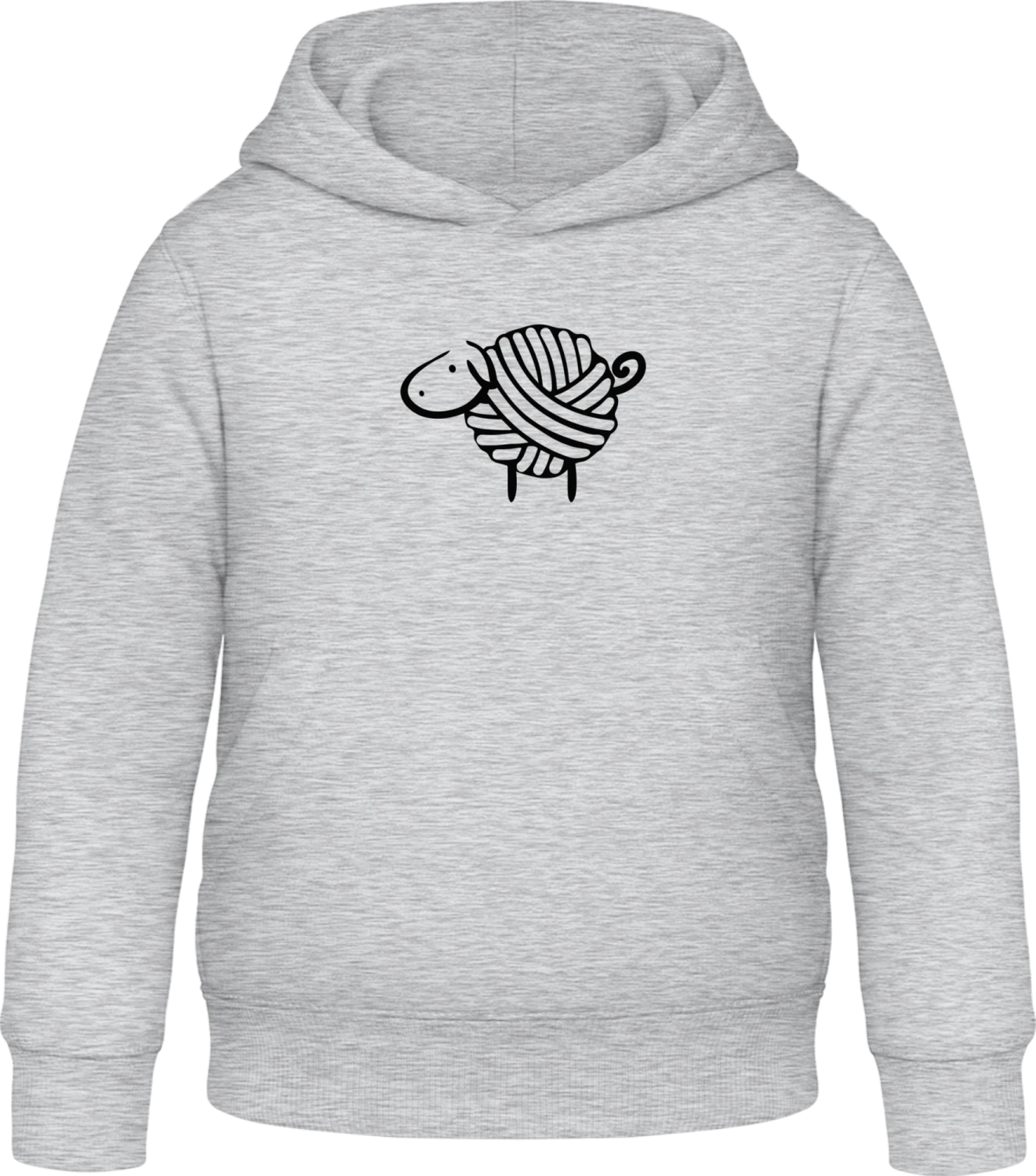 Wool Sheep - Heather Grey Awdis Hoodie Kids - Front