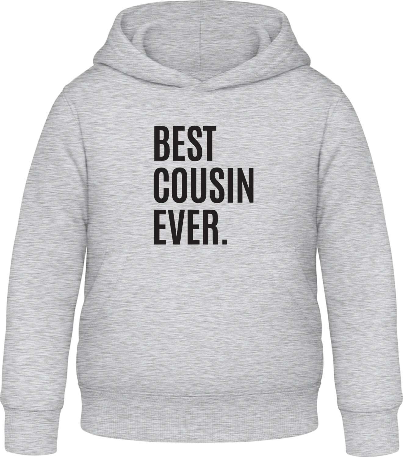 Best Cousin Ever - Heather Grey Awdis Hoodie Kids - Front