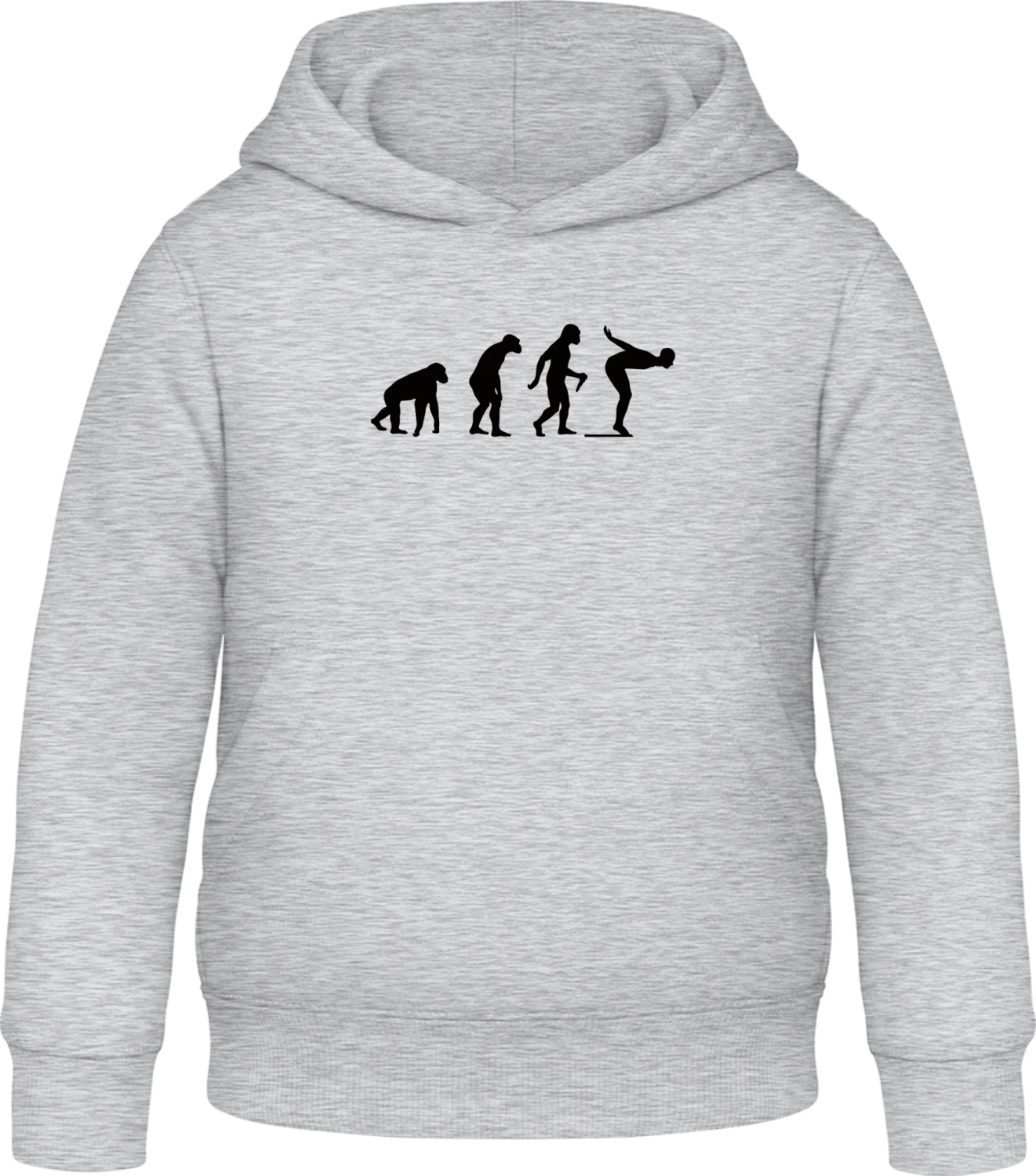 Evolution Swimming - Heather Grey Awdis Hoodie Kids - Front