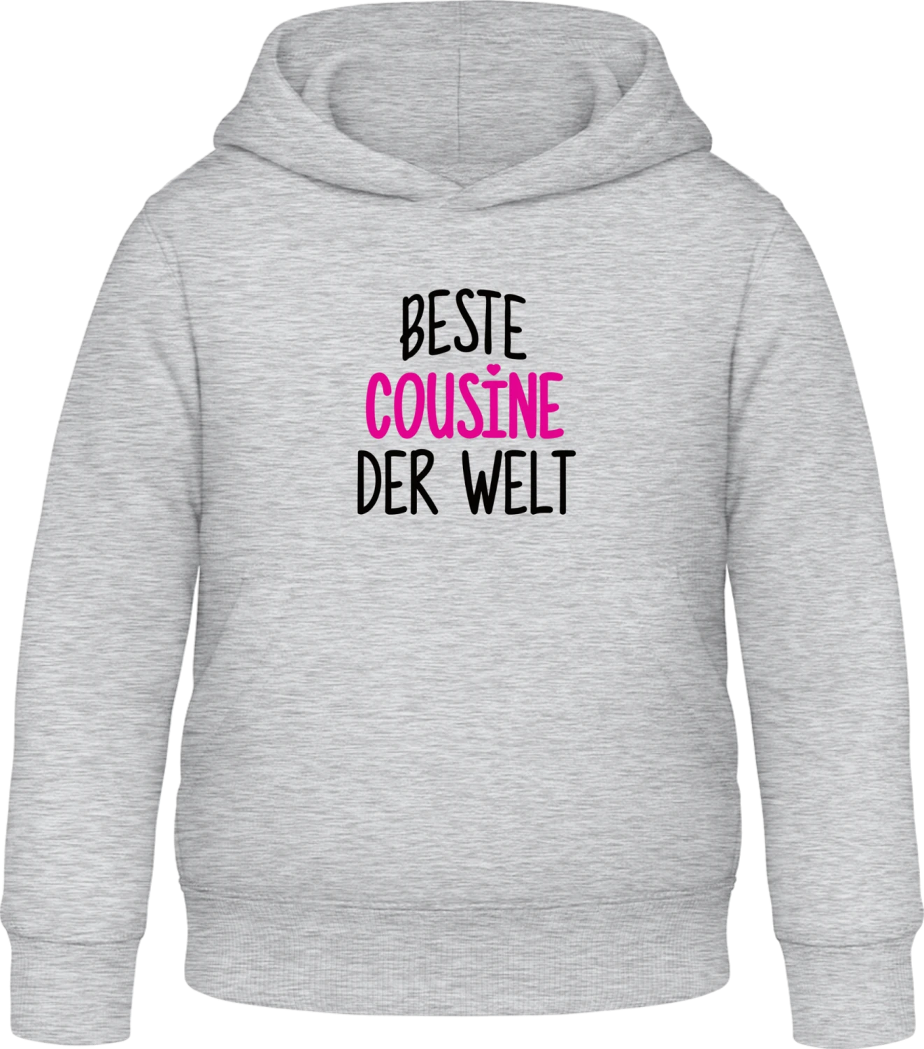 Beste Cousine der Welt - Heather Grey Awdis Hoodie Kids - Front