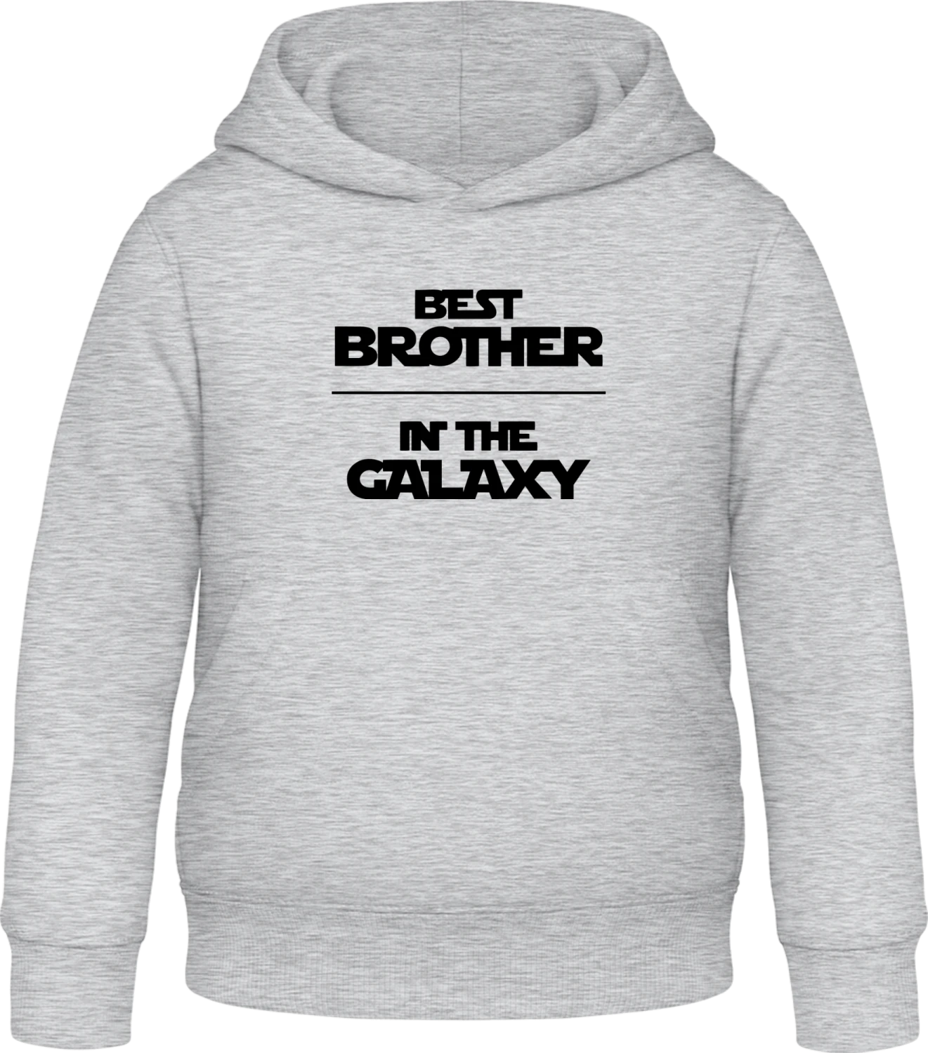 Best Brother In The Galaxy - Heather Grey Awdis Hoodie Kids - Front