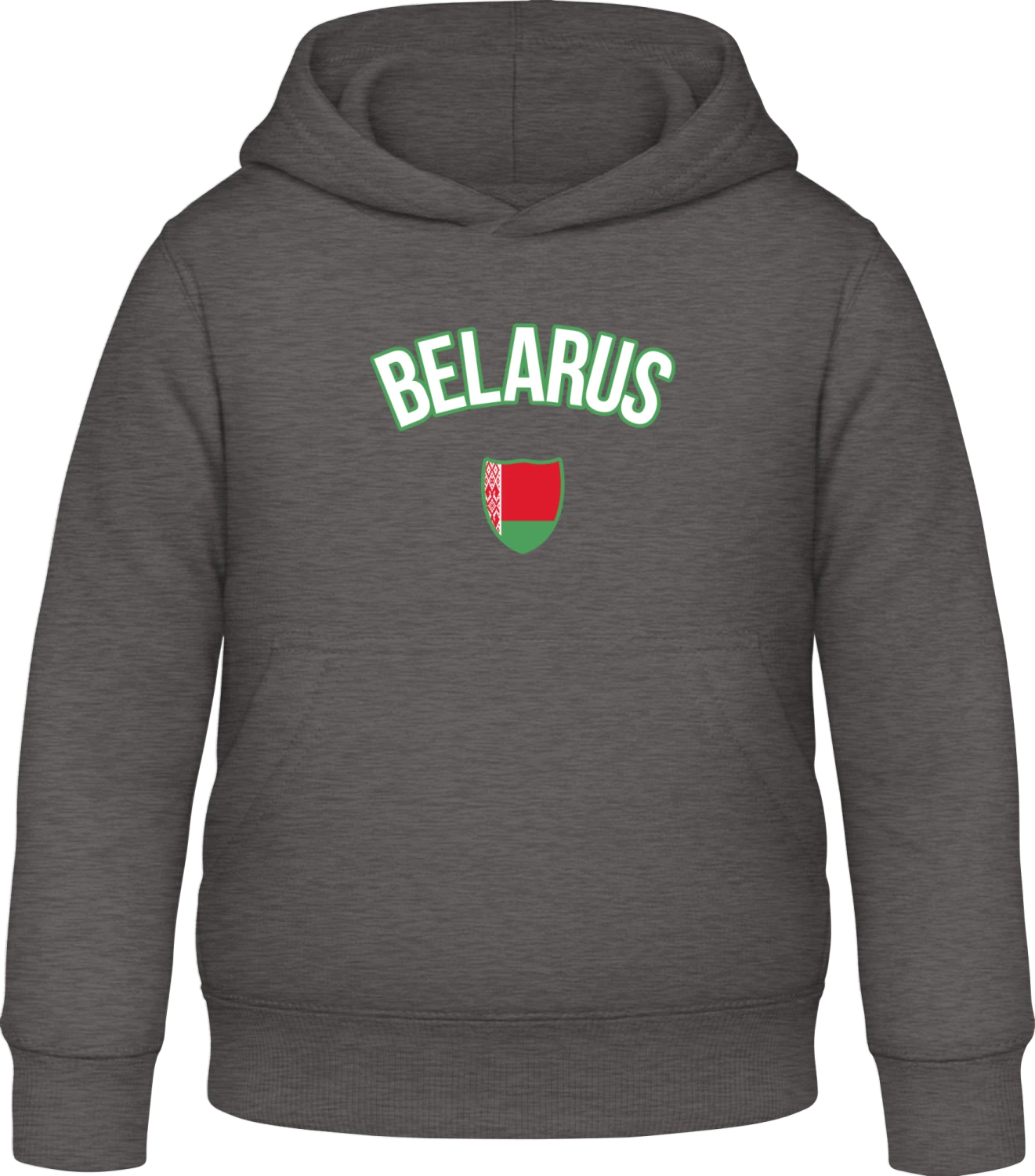 BELARUS Fan - Charcoal Awdis Hoodie Kids - Front