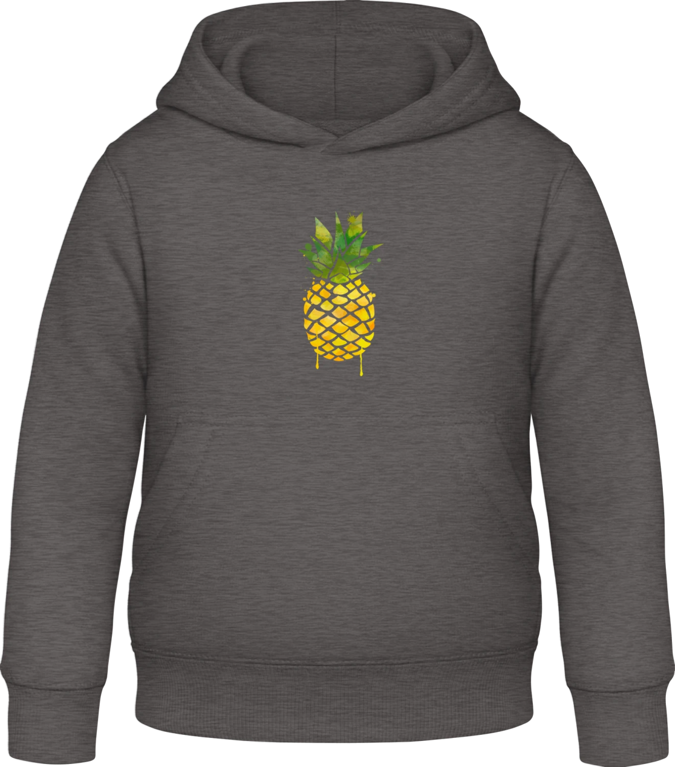 Pineapple Splash - Charcoal Awdis Hoodie Kids - Front