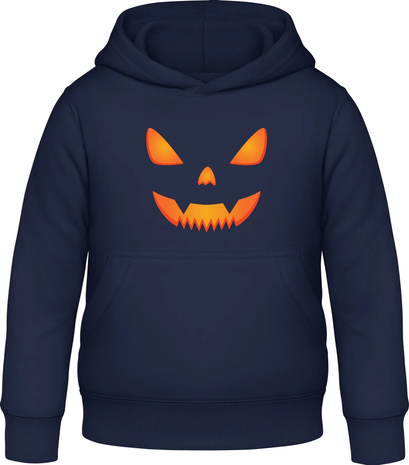 Halloween Kürbis - Oxford navy Awdis Hoodie Kids - Front