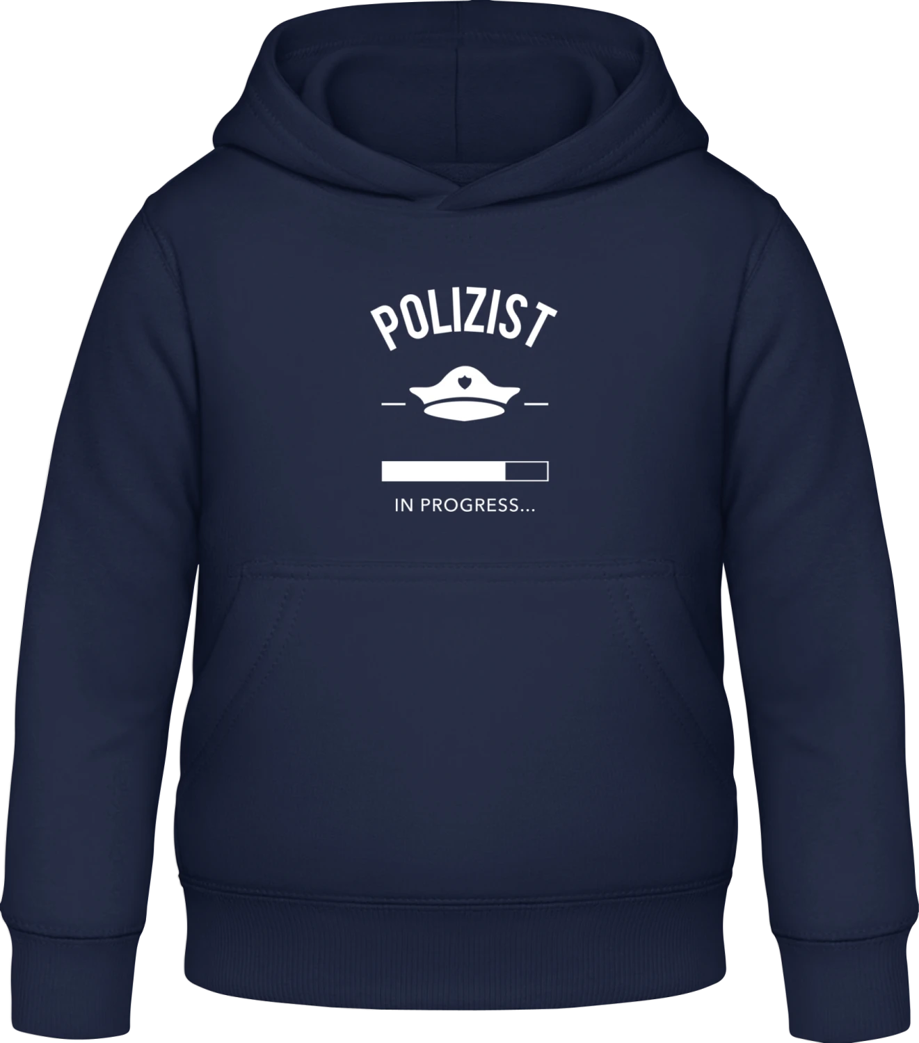 Polizist in progress - Oxford navy Awdis Hoodie Kids - Front