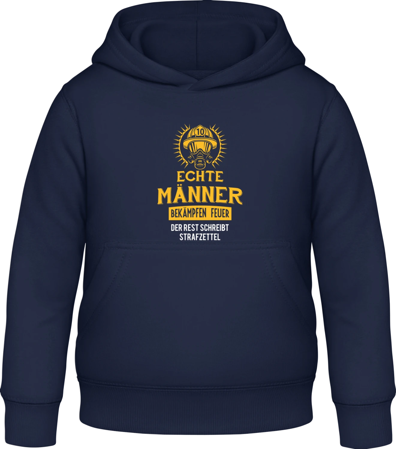 Echte Männer bekämpfen Feuer - Oxford navy Awdis Hoodie Kids - Front