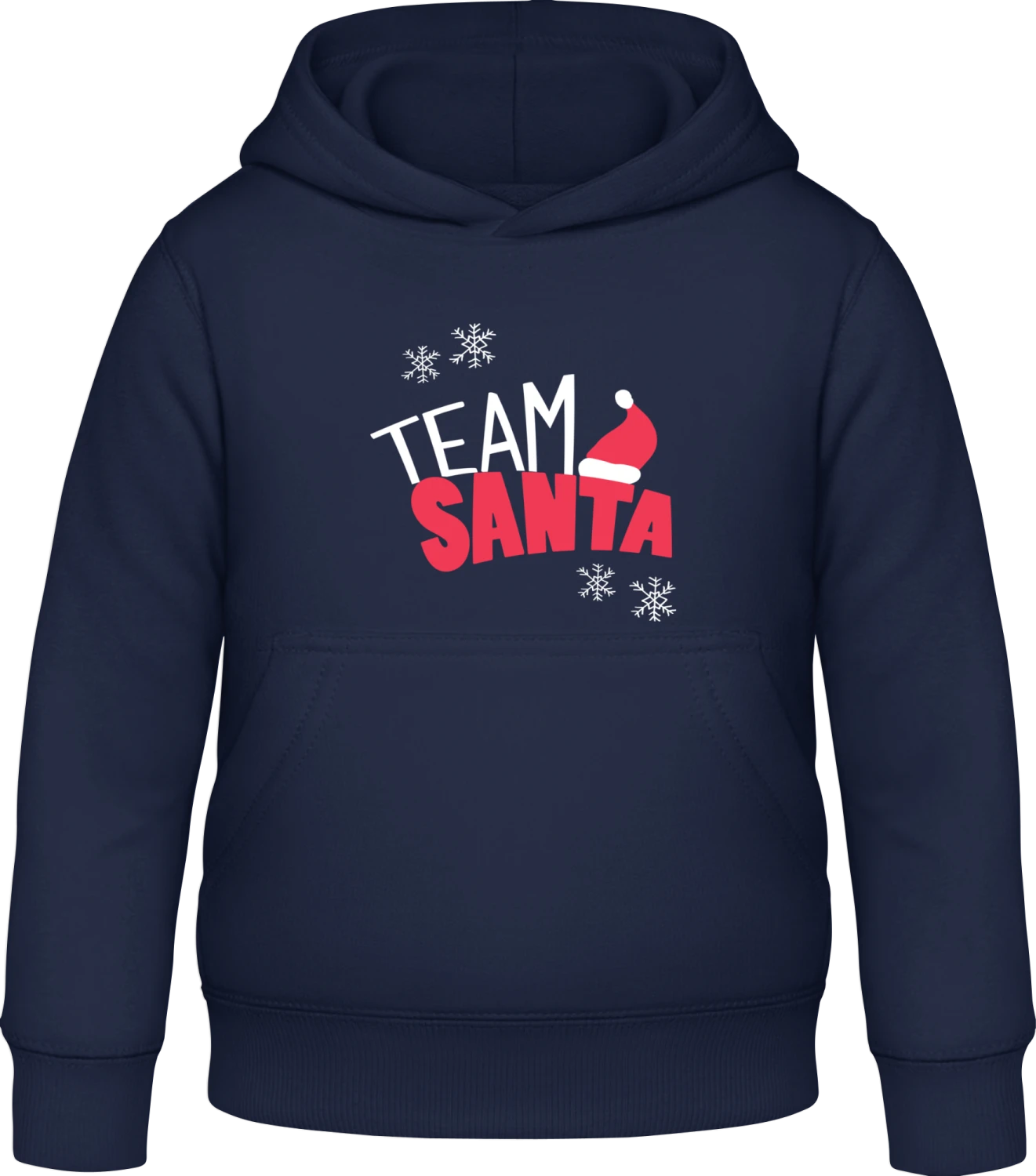 Team Santa Logo - Oxford navy Awdis Hoodie Kids - Front