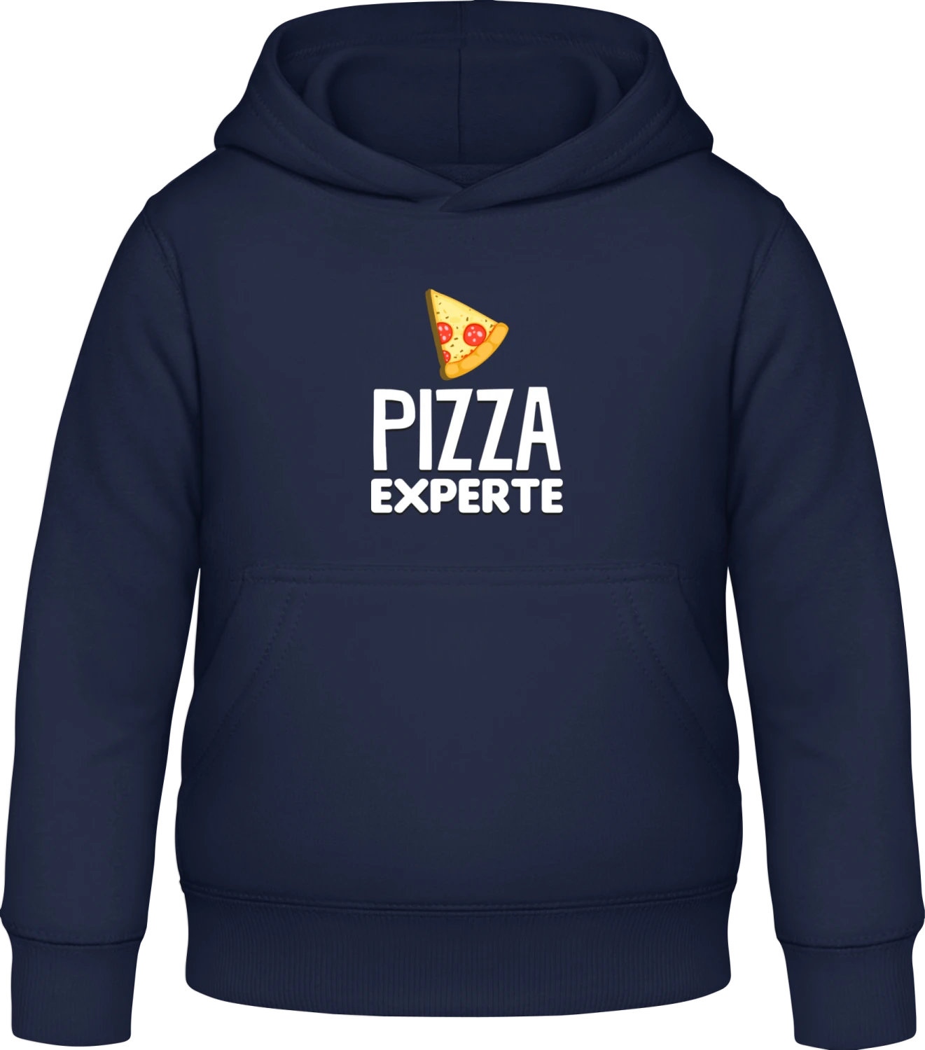 Pizza Experte  - Oxford navy Awdis Hoodie Kids - Front