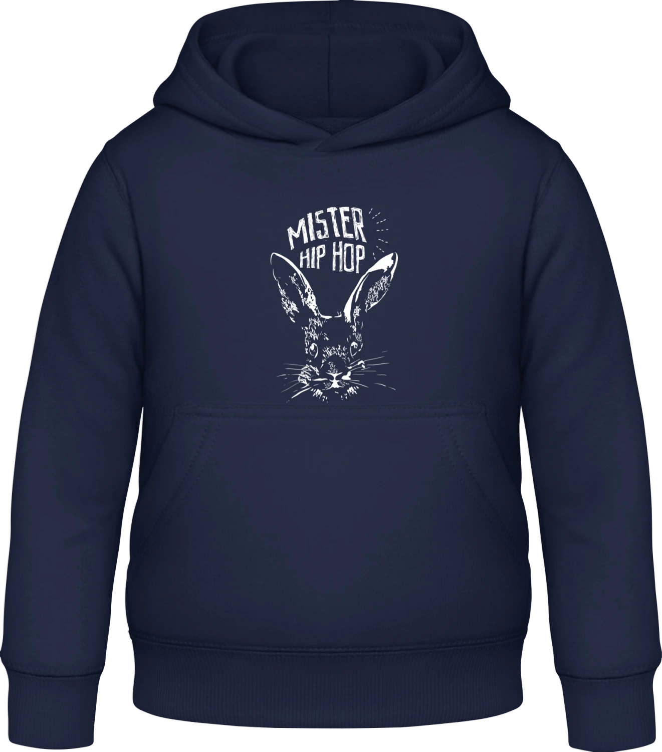 Mister Hip Hop - Oxford navy Awdis Hoodie Kids - Front