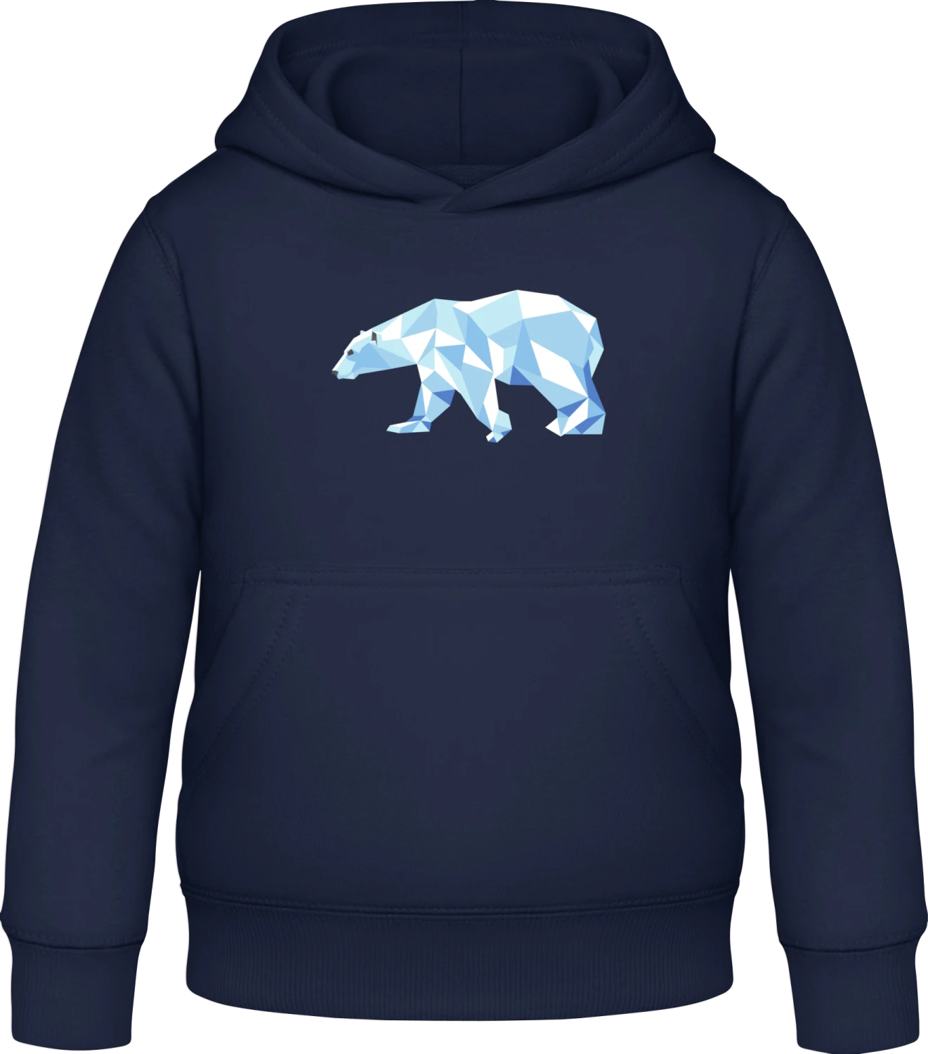 Polar Bear Effect - Oxford navy Awdis Hoodie Kids - Front