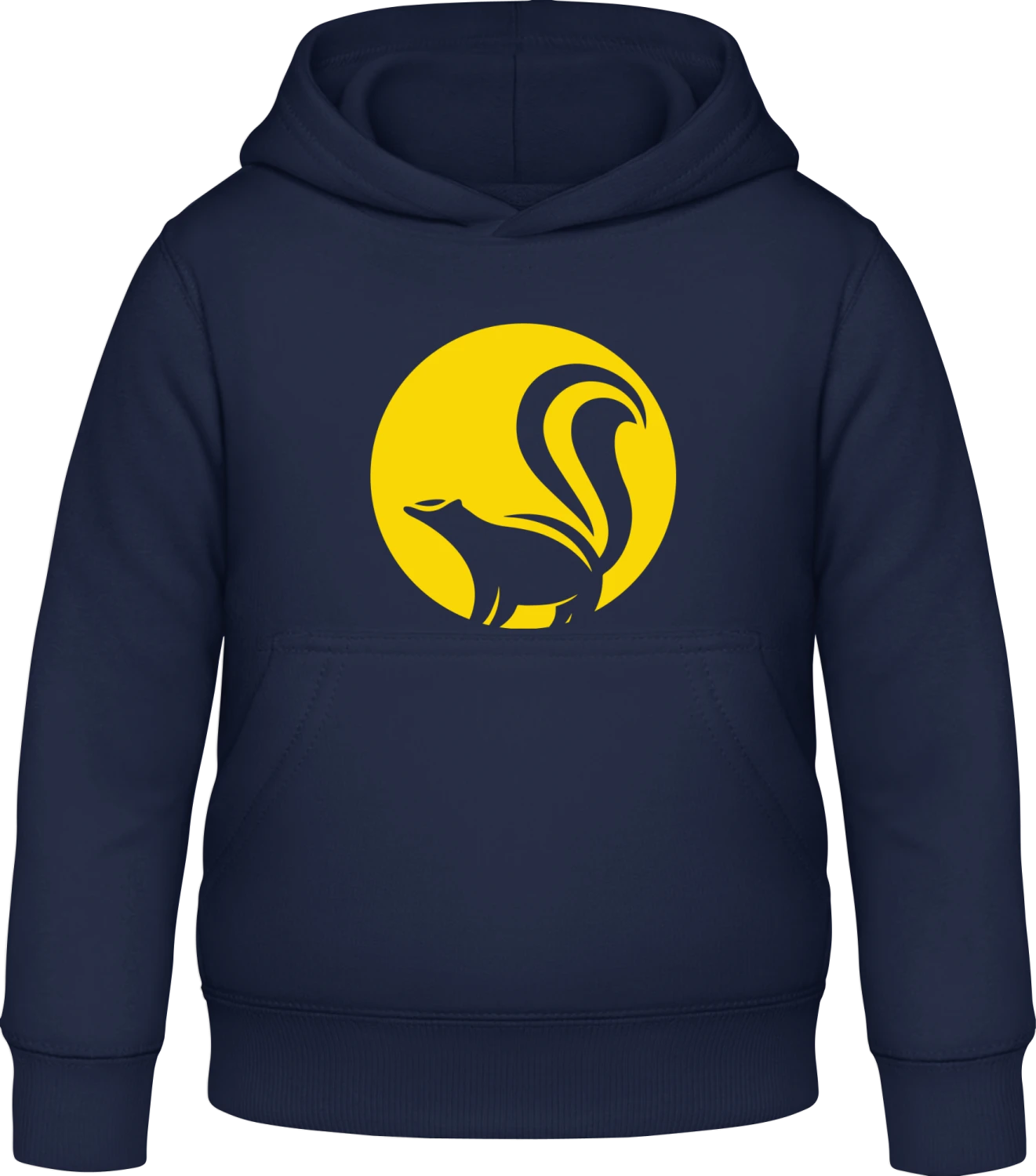 Skunk In Moonlight - Oxford navy Awdis Hoodie Kids - Front