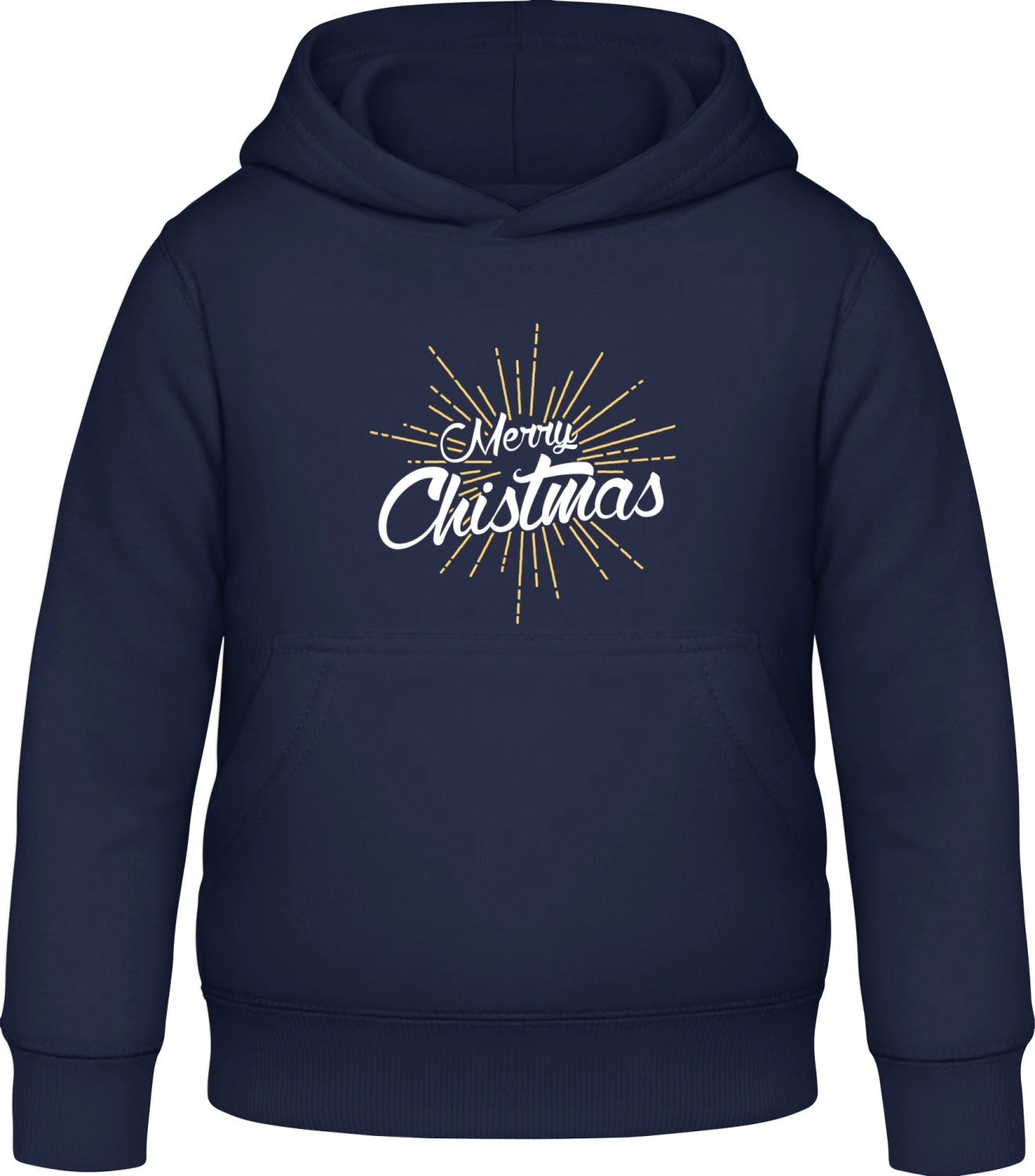 Merry Christmas - Oxford navy Awdis Hoodie Kids - Front