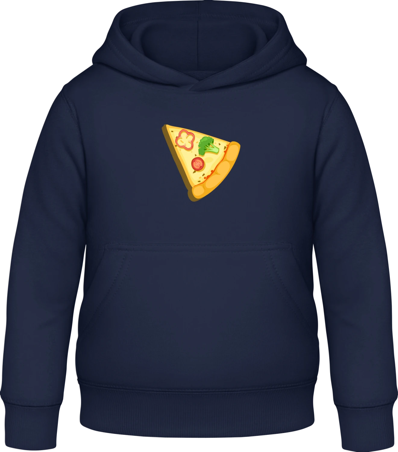 Mother And Child Pizza Slice - Oxford navy Awdis Hoodie Kids - Front