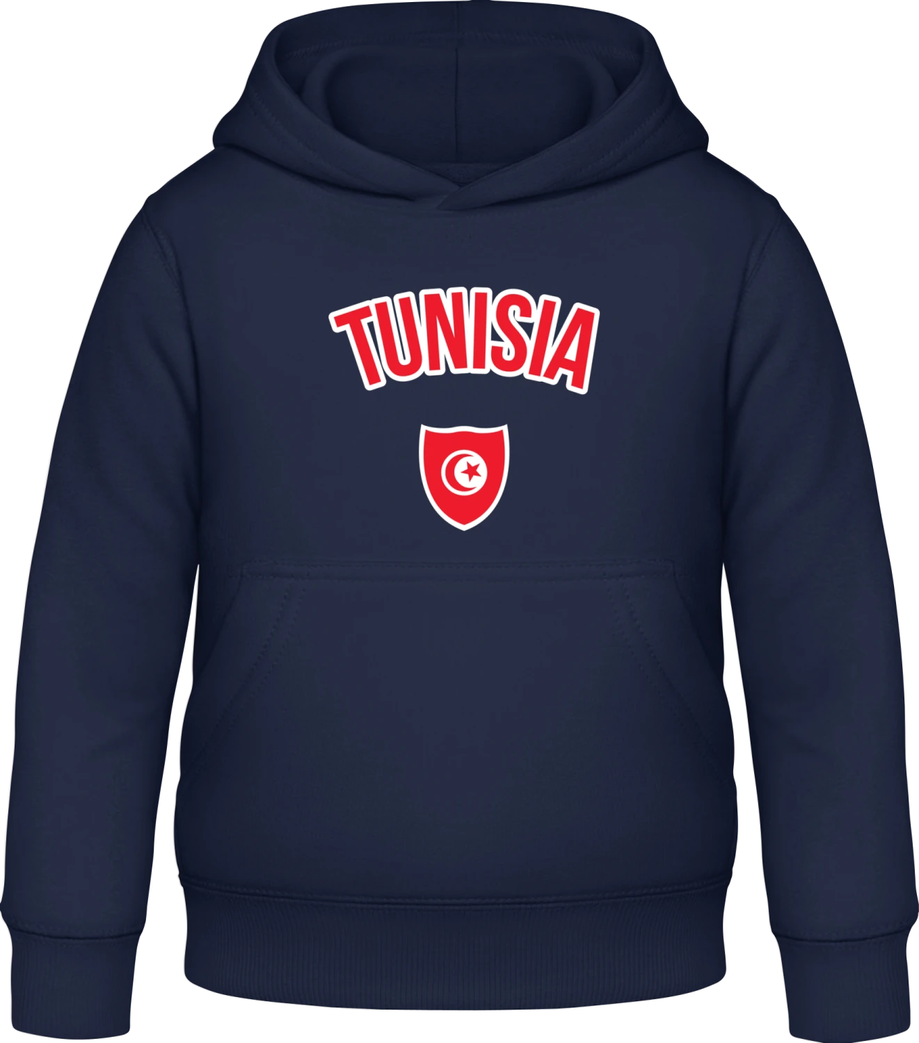 TUNISIA Fan - Oxford navy Awdis Hoodie Kids - Front