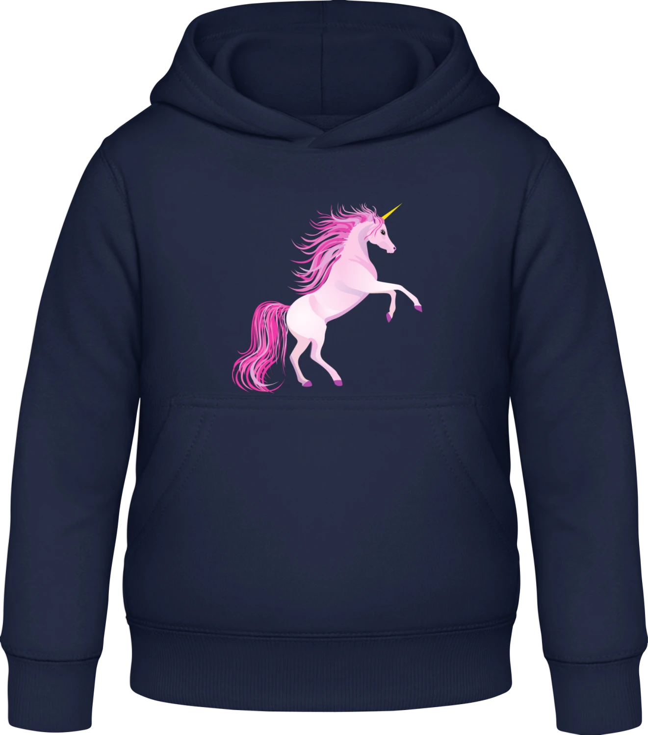 Wild Unicorn - Oxford navy Awdis Hoodie Kids - Front