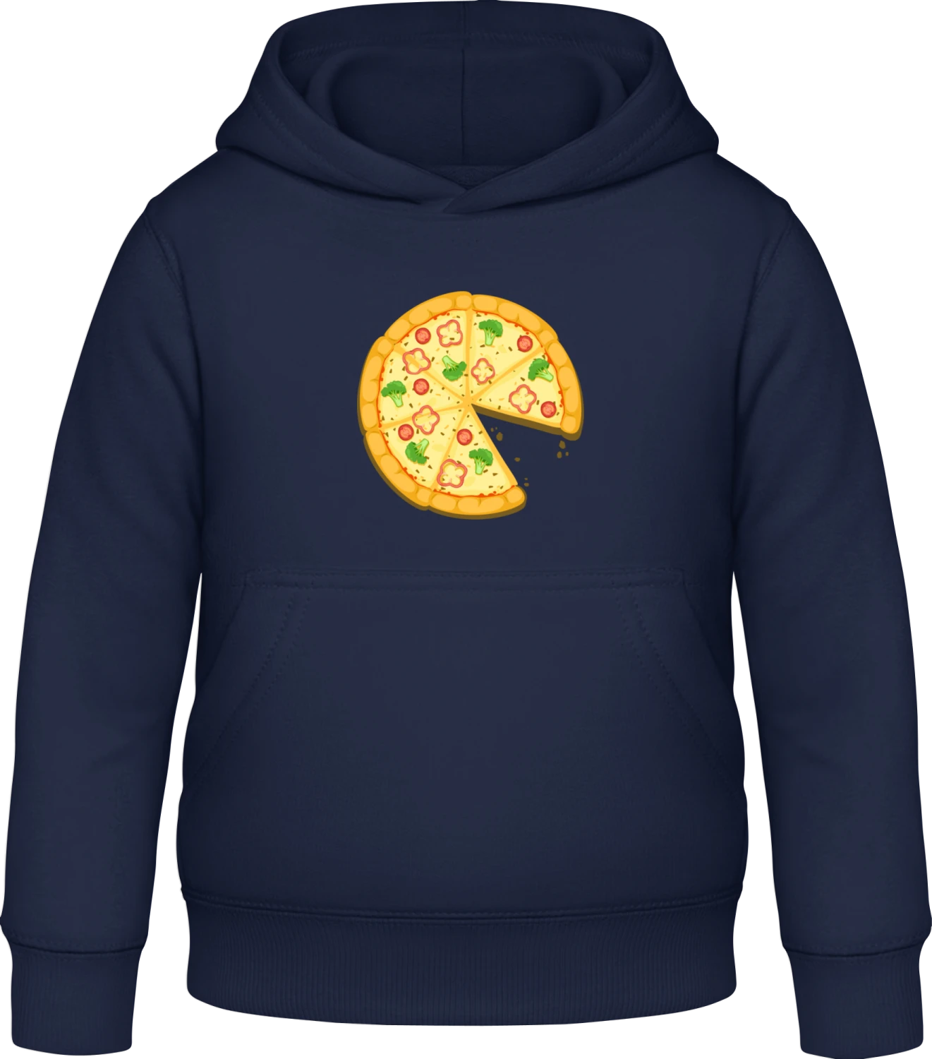 Mother And Child Pizza - Oxford navy Awdis Hoodie Kids - Front