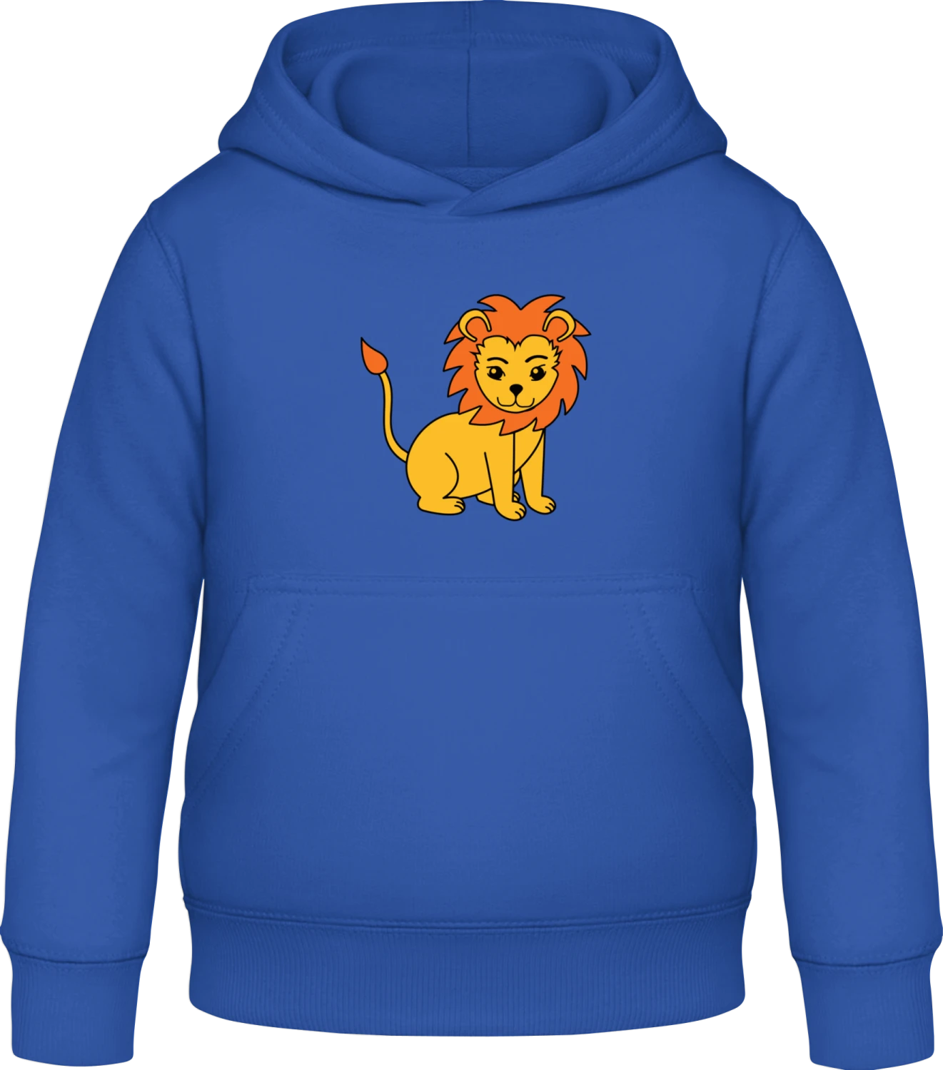 Cute Lion - Royal blue Awdis Hoodie Kids - Front