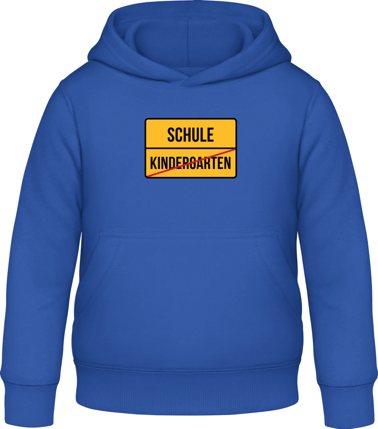 Schule vs Kindergarten - Royal blue Awdis Hoodie Kids - Front