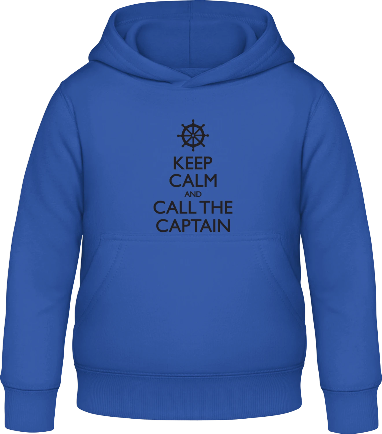 Keep Calm And Call The Captain - Royal blue Awdis Hoodie Kids - Front