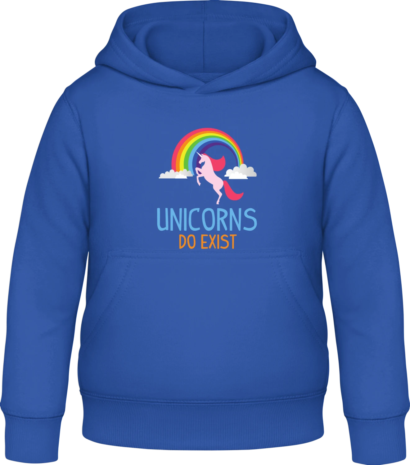 Unicorns Do Exist - Royal blue Awdis Hoodie Kids - Front